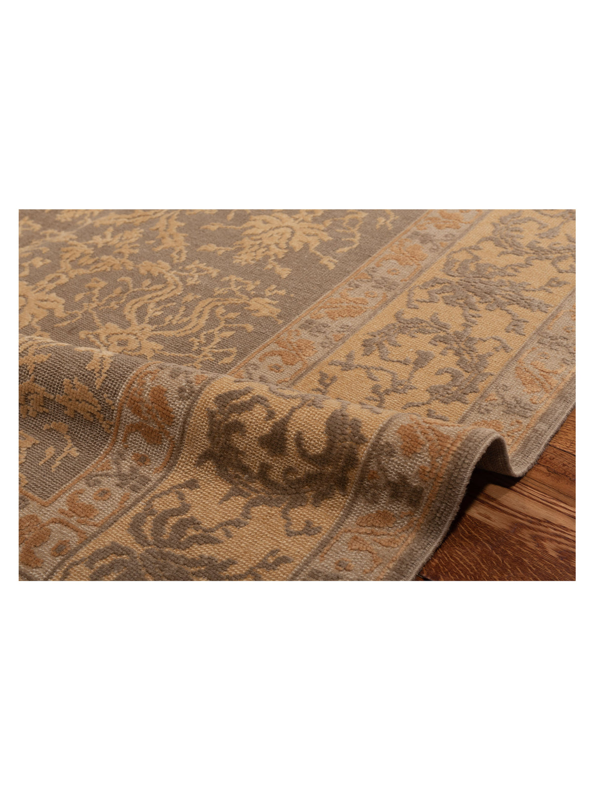 Vintage 107496 Silver 4.10x6.2 Hand Knotted Rug