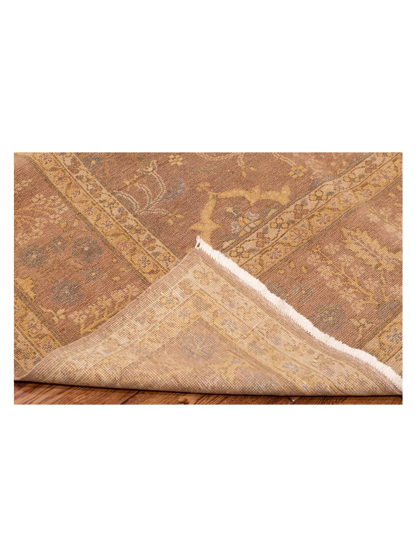 Turkish Elvan 74977 Light Brown 9x11 Hand Knotted Rug