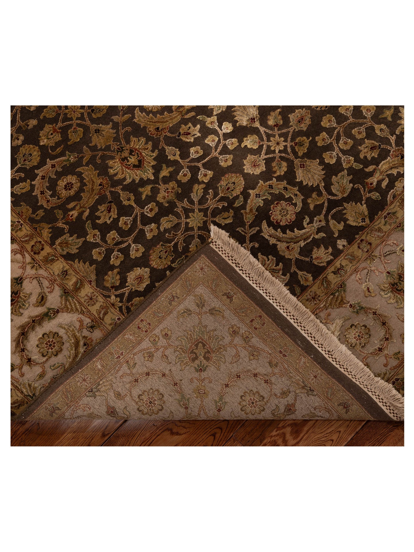 Imperial Silk 153477 Ivory Ivory 8x10 Hand Knotted Rug