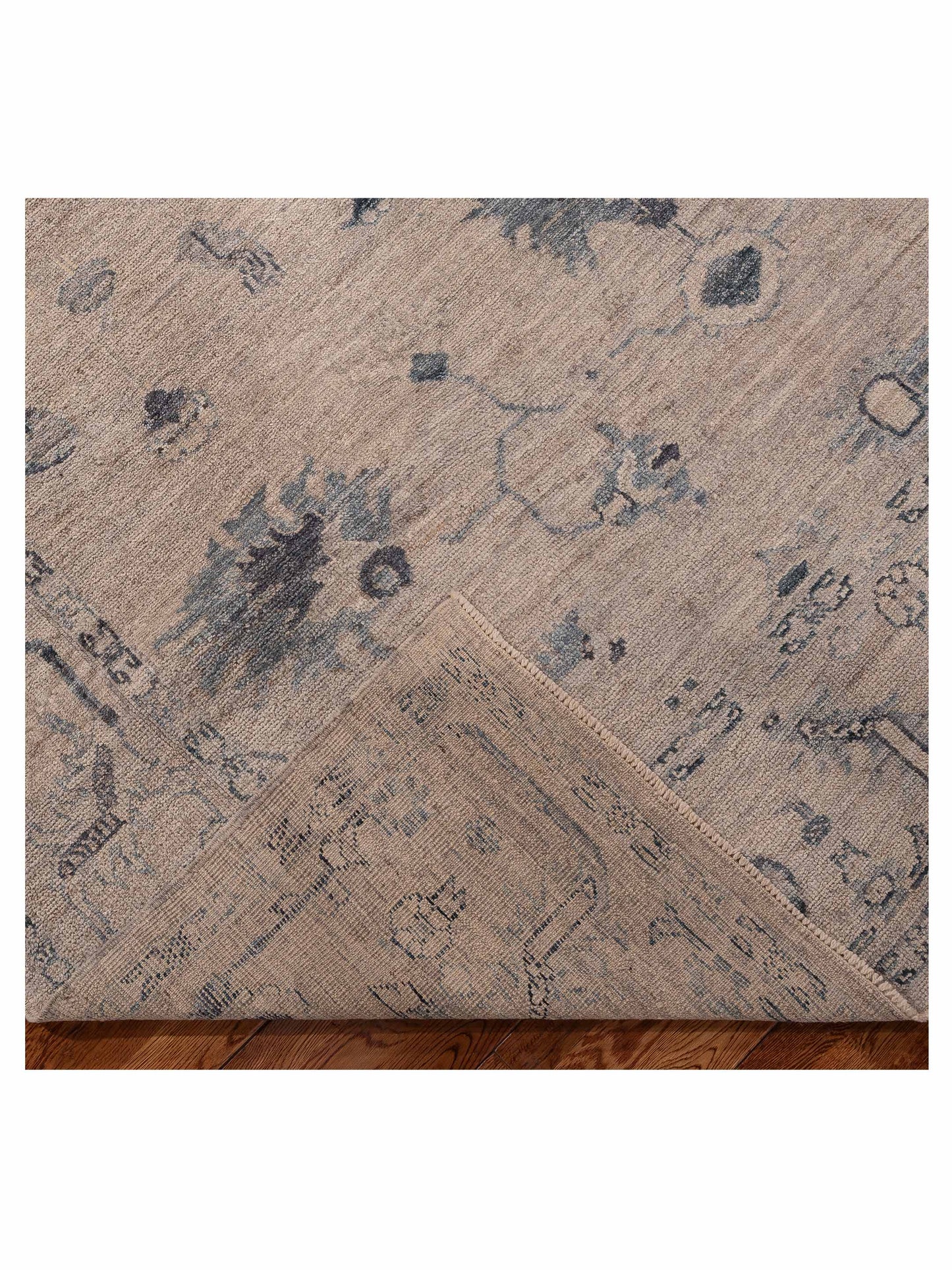 Angora Oushak 156223 Gray Gray 8.1x9.9 Hand Knotted Rug