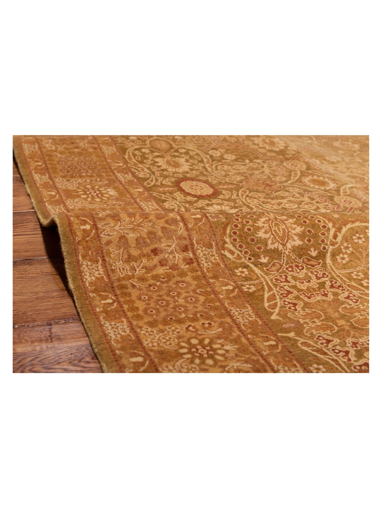Haji Jalili 111456 Green Gold 4.2x6.4 Hand Knotted Rug