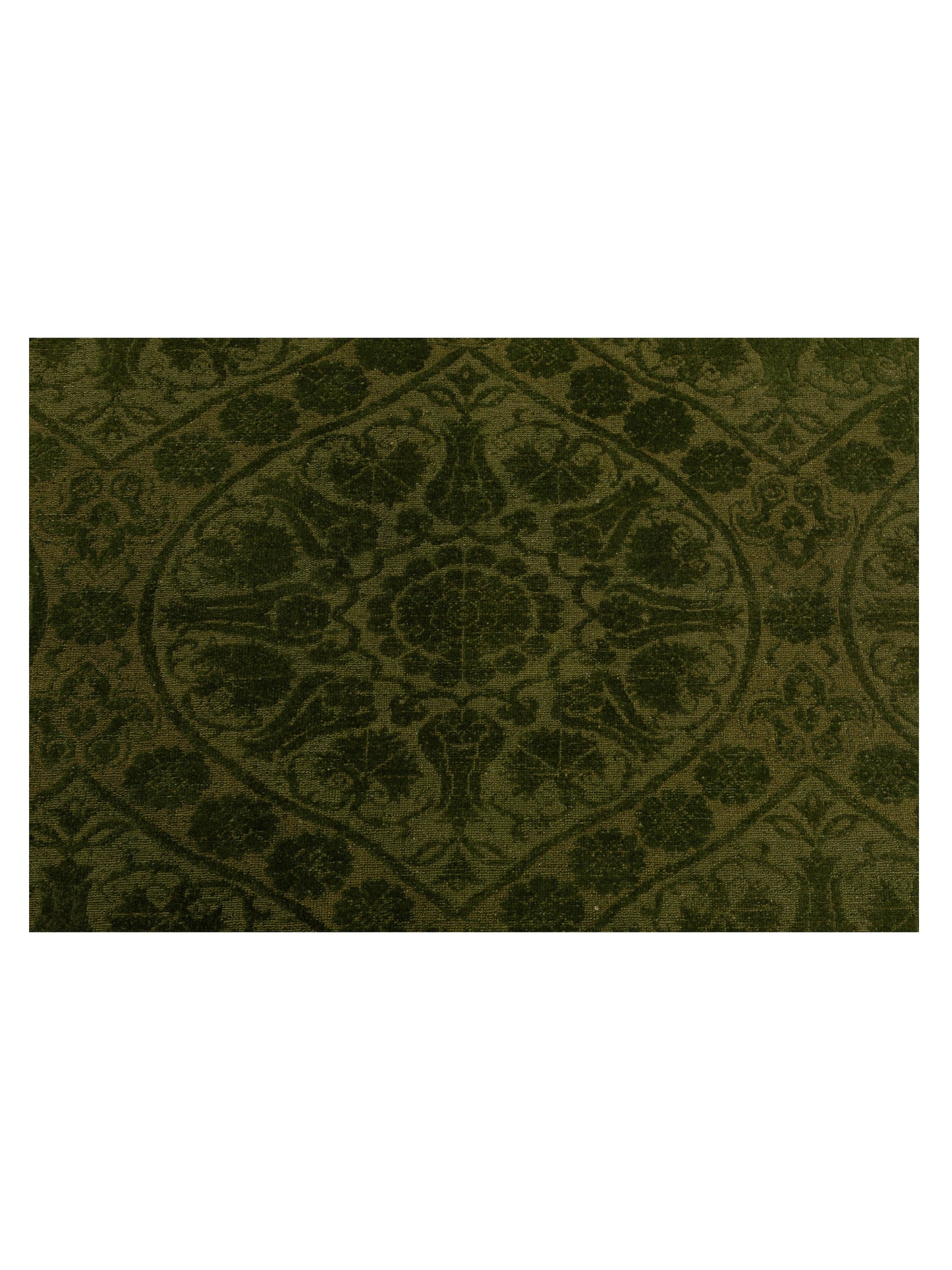 Color Bouquet 109693 Green Green 6.2x8.9 Hand Knotted Rug