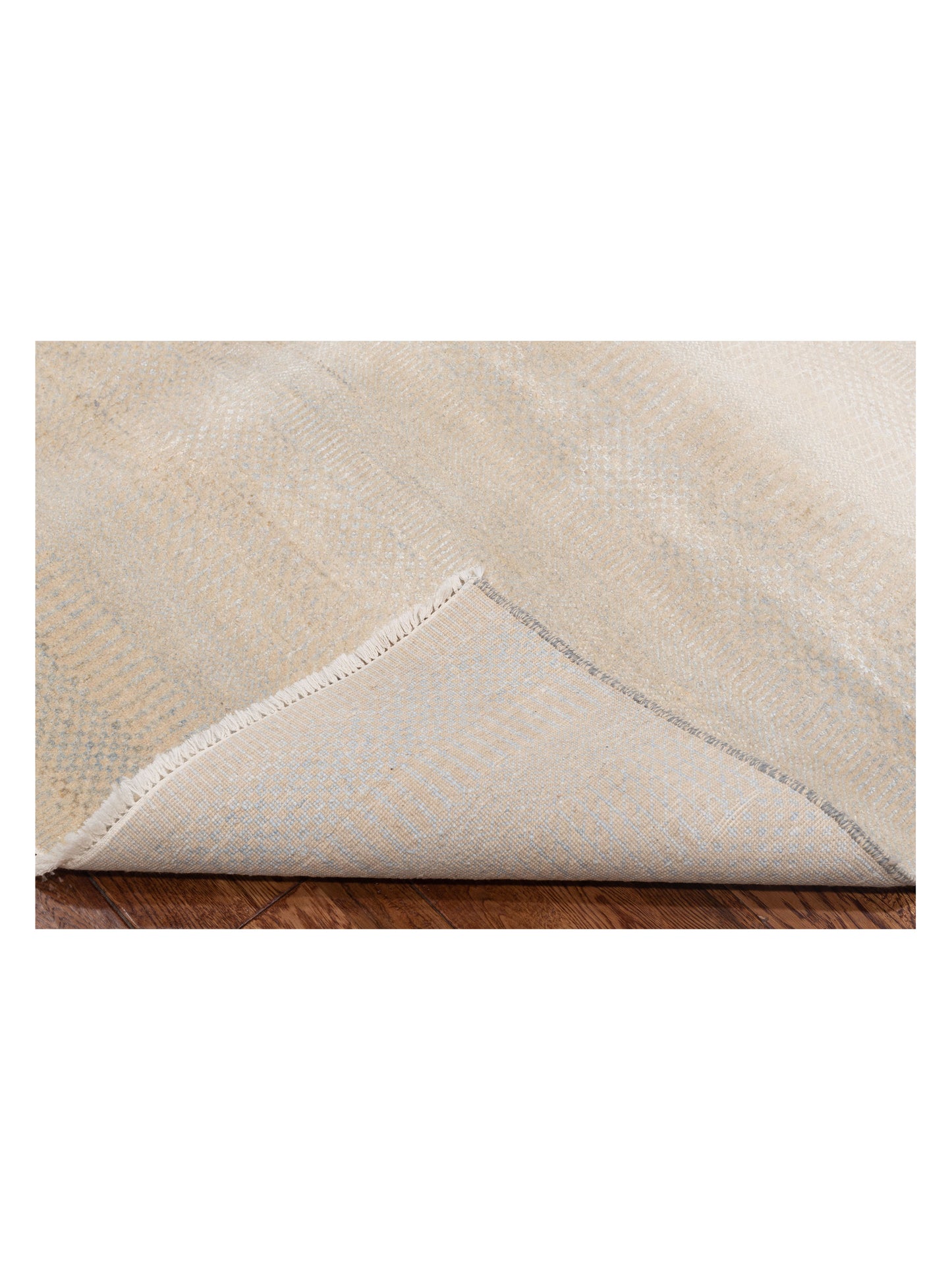 Aurore 120989 Beige Silver 6.1x9 Hand Knotted Rug