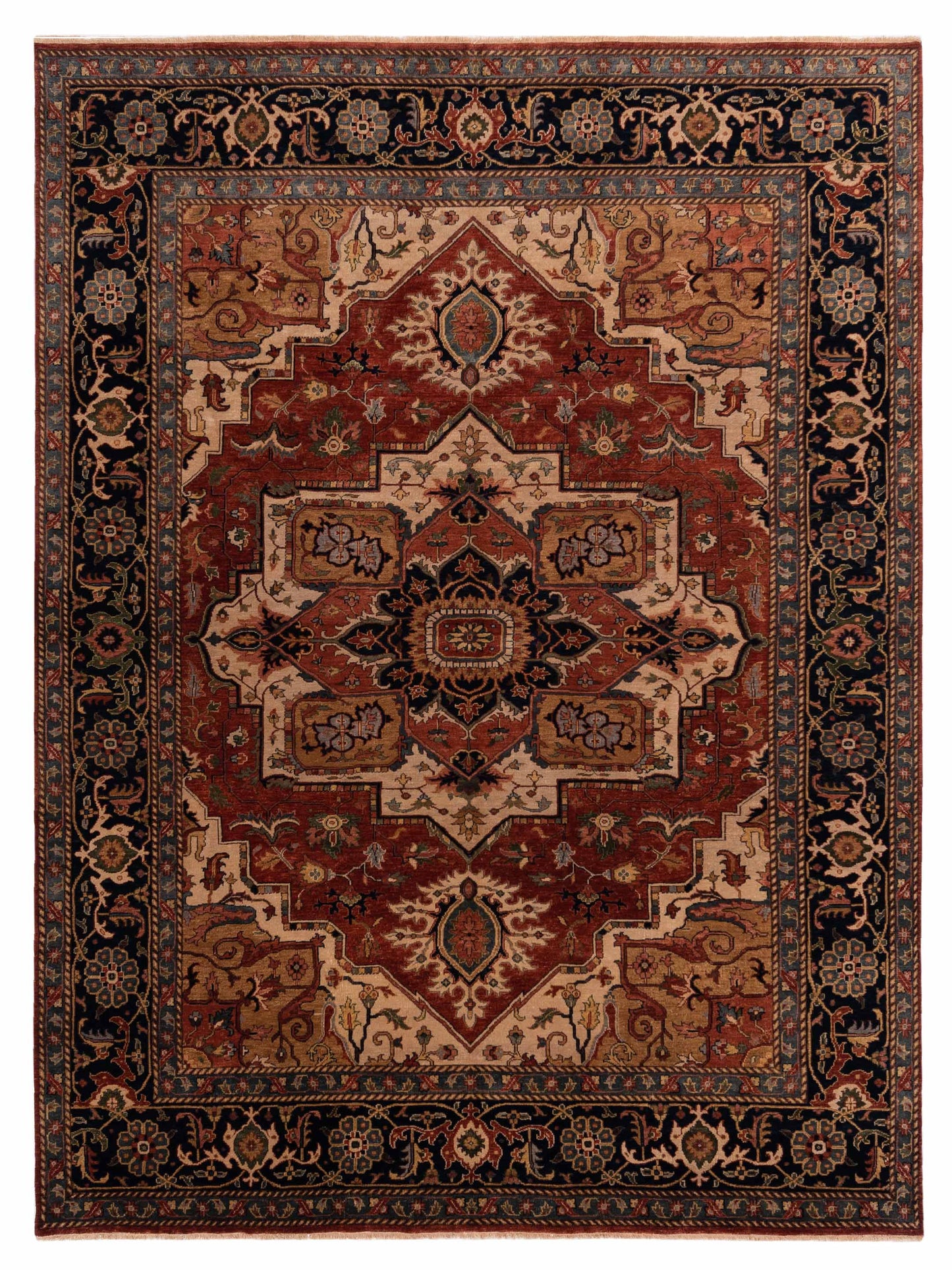 Pasha Antique Loom  Ivory Red Traditional