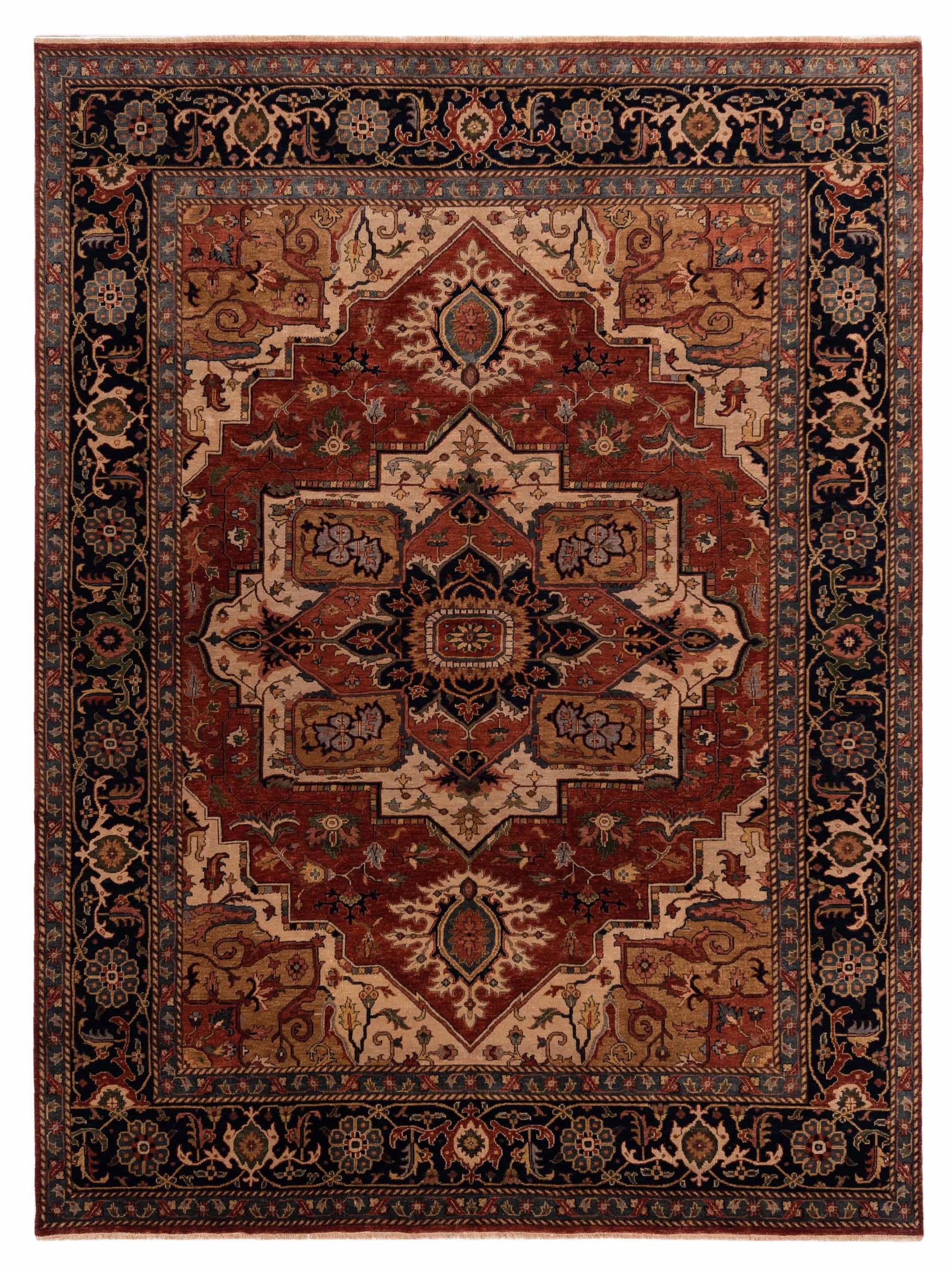 Pasha Antique Loom  Ivory Red Traditional