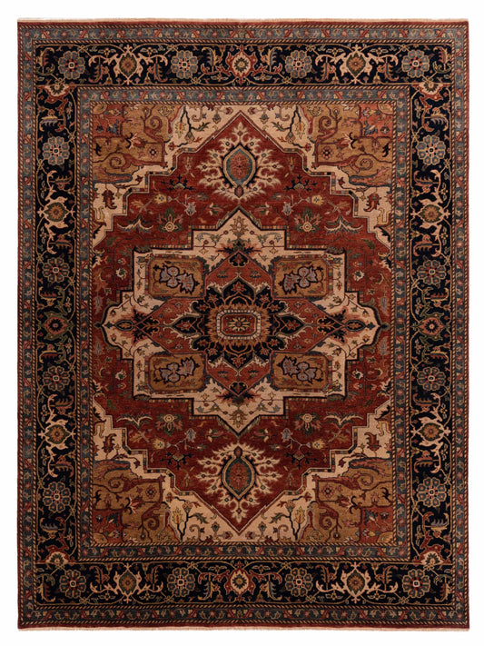 Pasha Antique Loom  Ivory Red Traditional