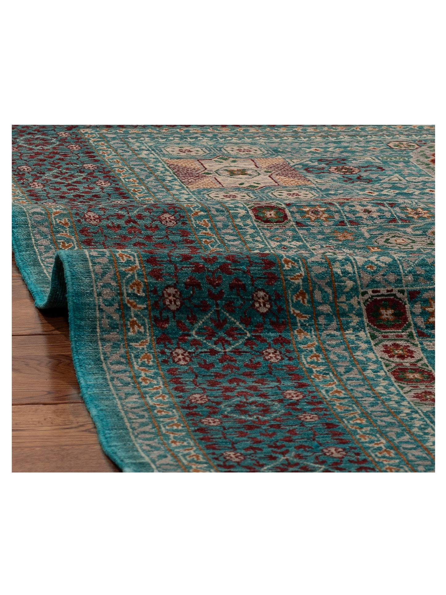 Artisan Mamluk 154752 Blue Blue 5.2x6.11 Hand Knotted Rug