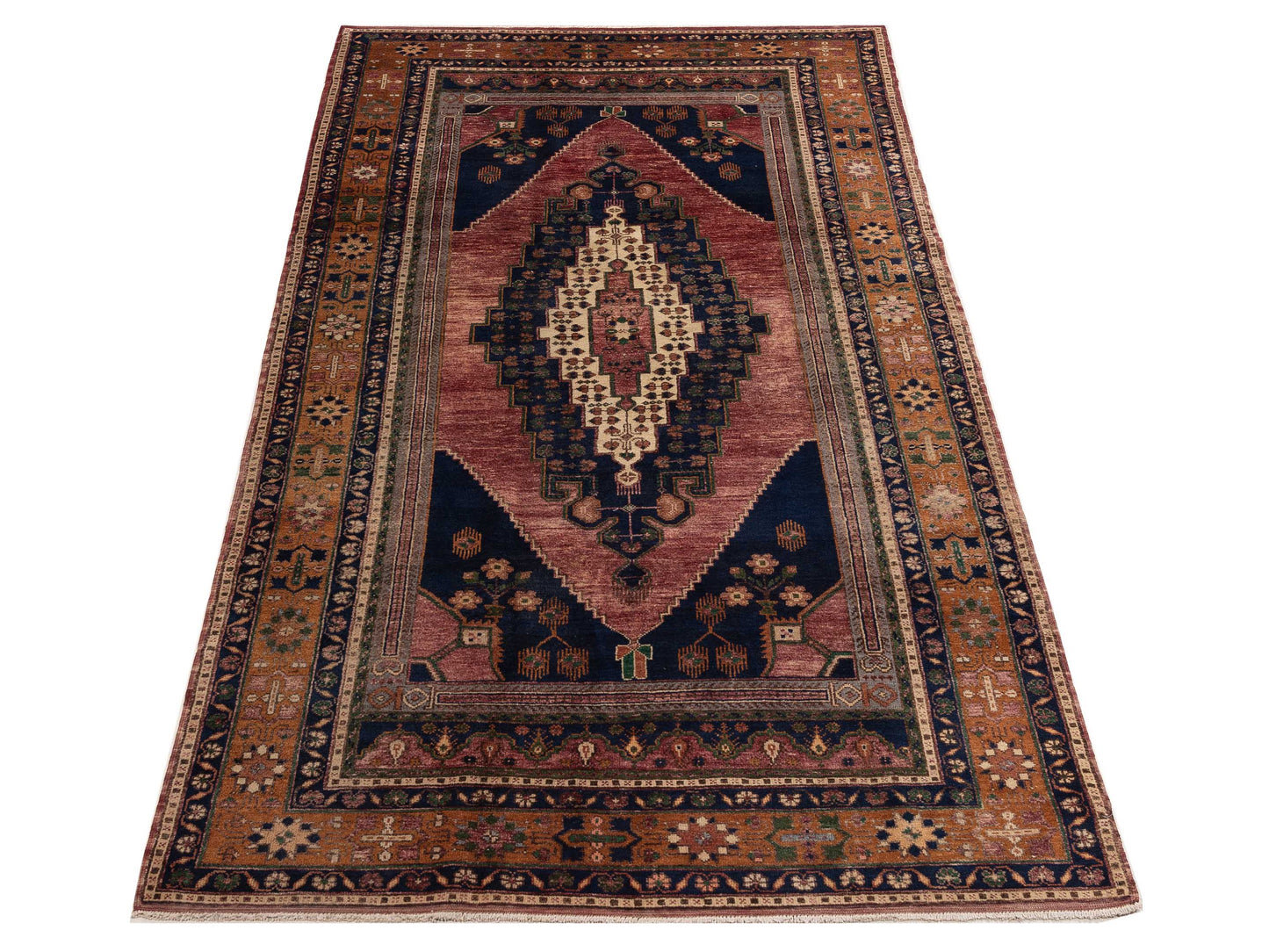 Old Anatolian 154138 Red Gold 5.3x10.1 Hand Knotted Rug