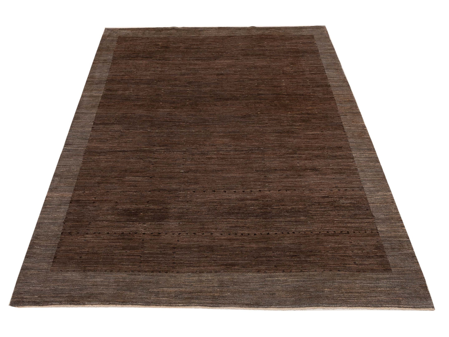 Tibetino 154075 Brown Silver 8.10x12.3 Hand Knotted Rug