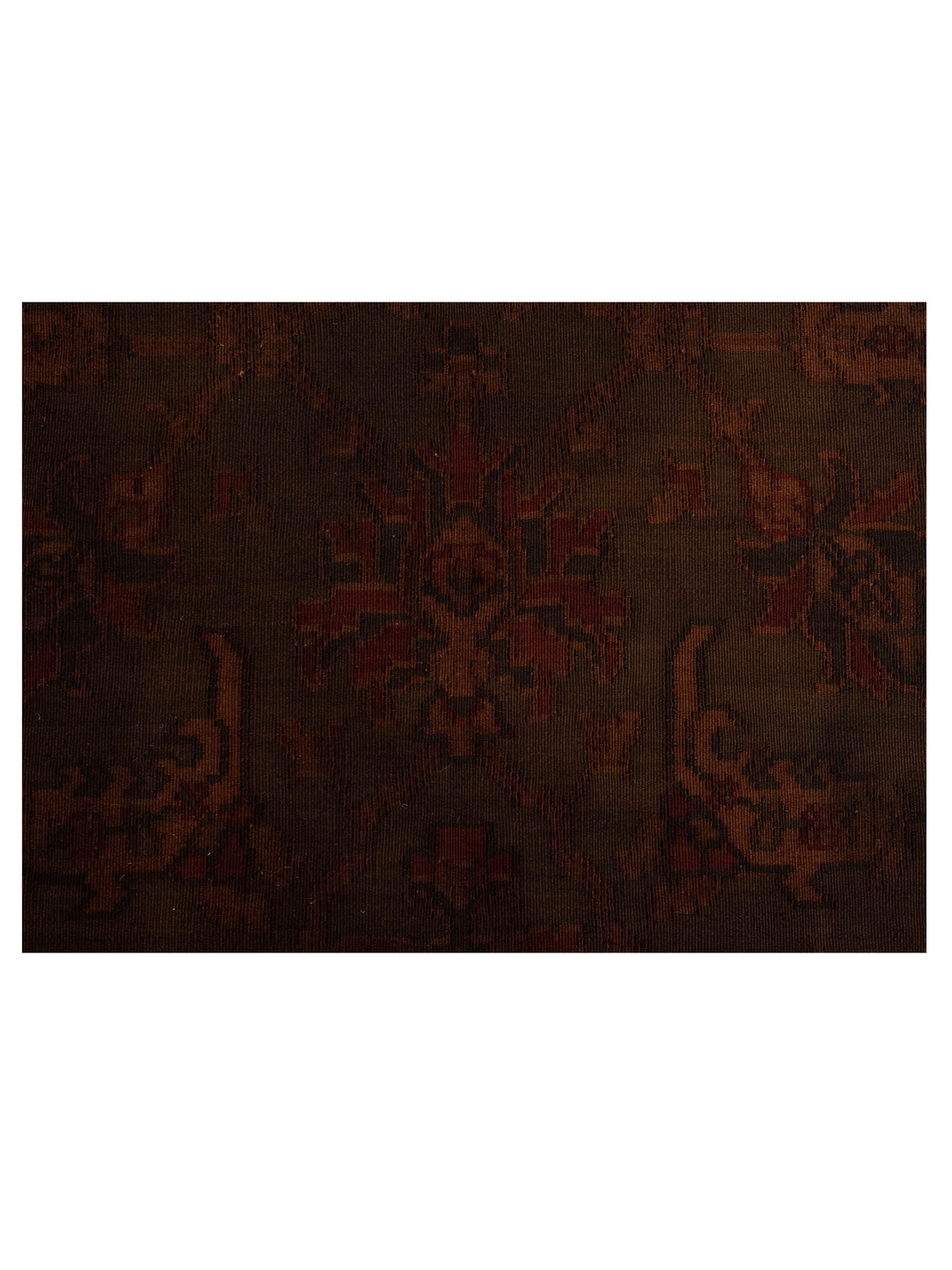 Vintage 66467 Dark Brown 6.7x8.6 Hand Knotted Rug