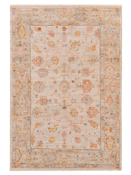 Anadol Angora Oushak  Ivory Silver Traditional