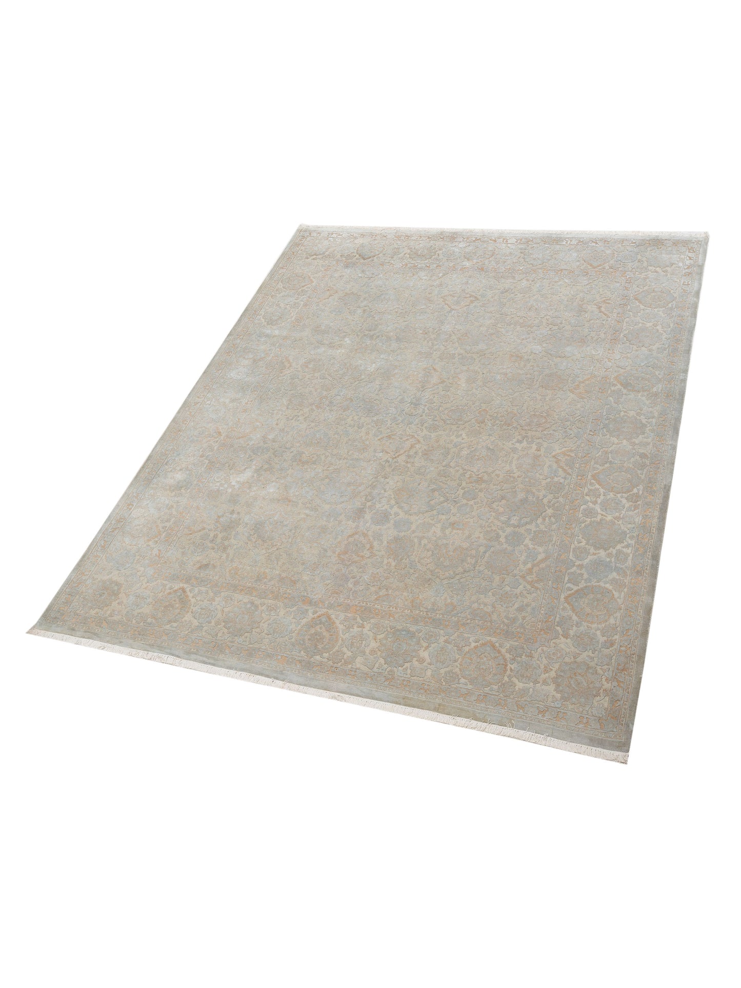 Haji Jalili 111389 Silver 8.1x10 Hand Knotted Rug