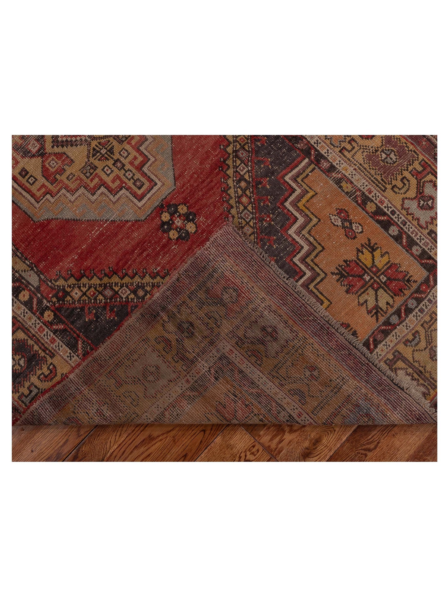 Old Anatolian 154180 Red Gold 3.9x6.11 Hand Knotted Rug