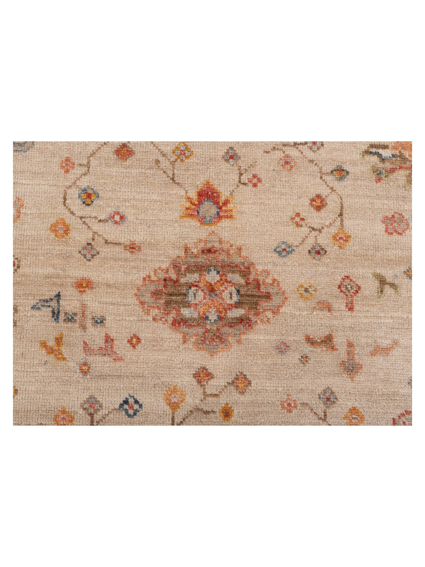 Angora Oushak 150281 Beige Brown 6.1x8.11 Hand Knotted Rug