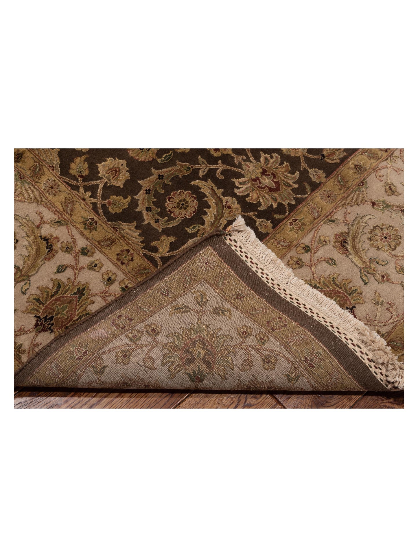 Imperial Silk 122299 Brown Ivory 7.10x10.5 Hand Knotted Rug