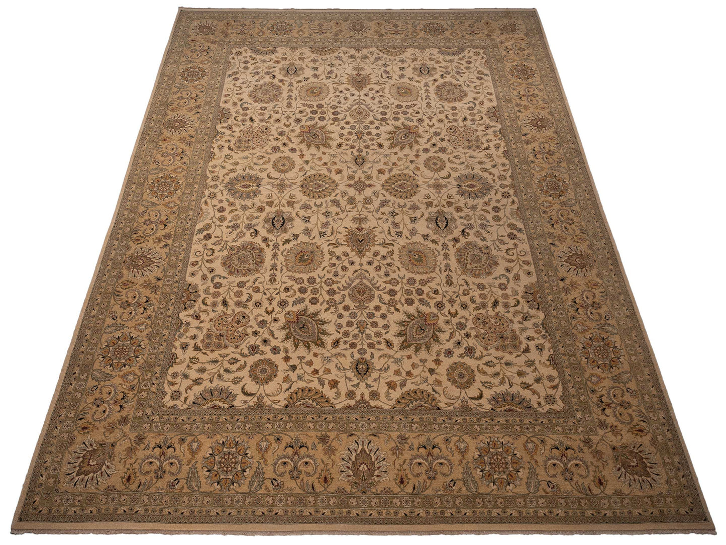 Haji Jalili 106788 Ivory Gold 13.2x17.4 Hand Knotted Rug