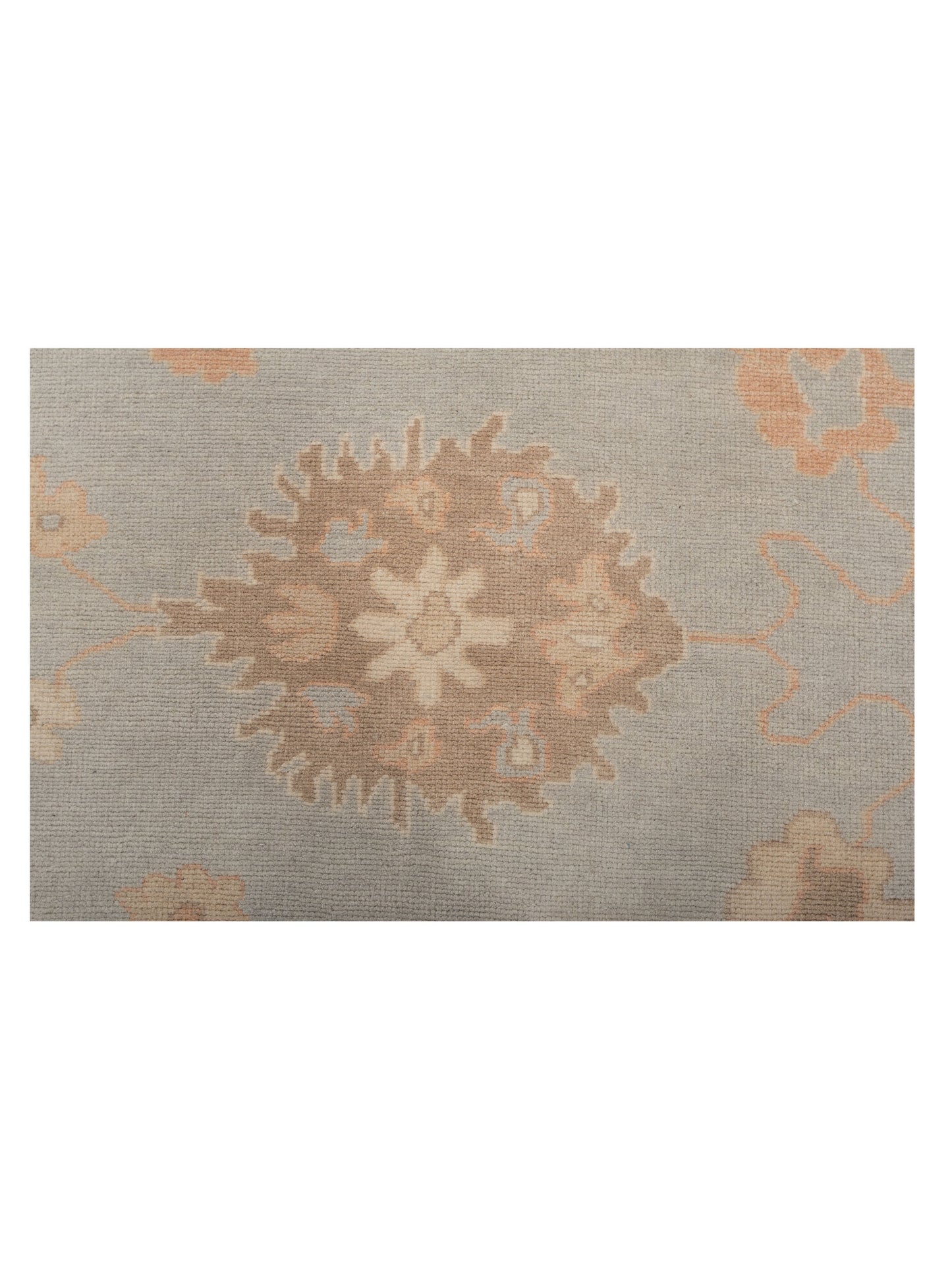 Oushak Shah 120477 Light Blue Ivory 12.5x15.4 Hand Knotted Rug
