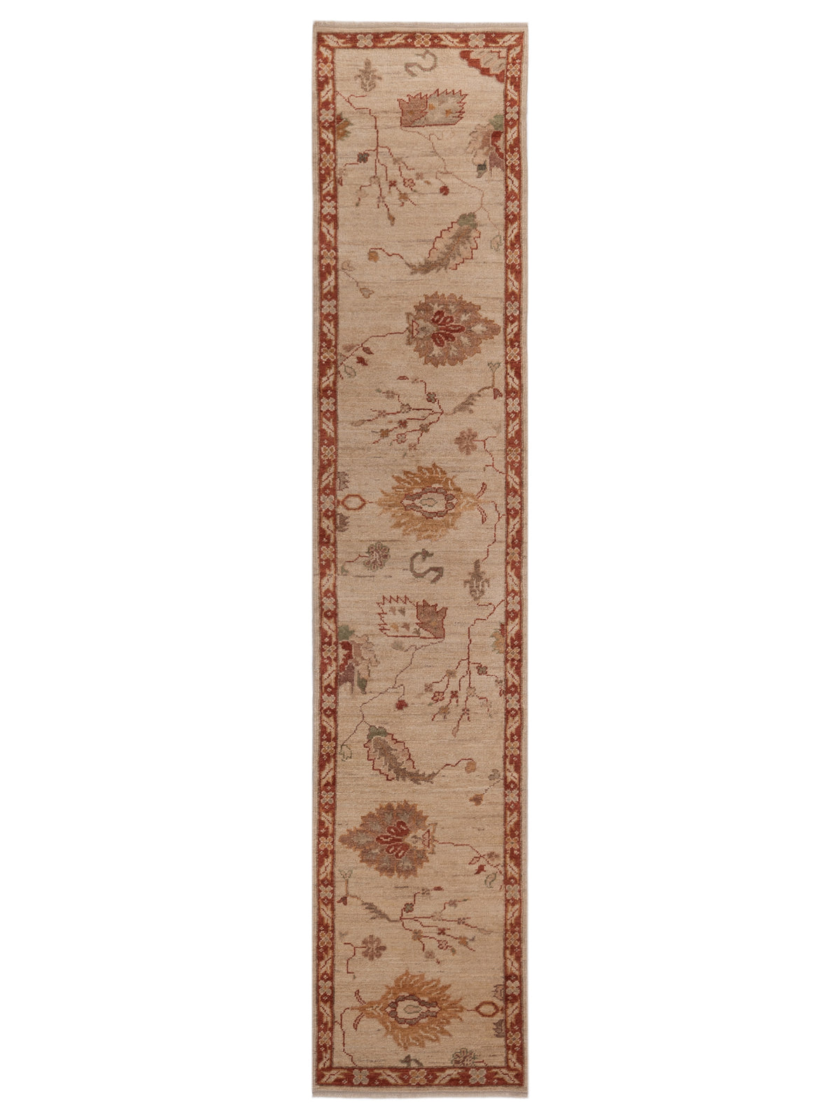 Anadol Angora Oushak  Ivory Rust Traditional