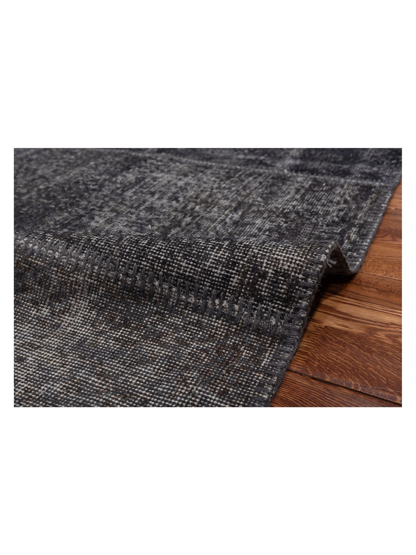 Turkish Vestige Patchwork 131030 Dark Gray Dark Gray 5x7.10 Hand Knotted Rug