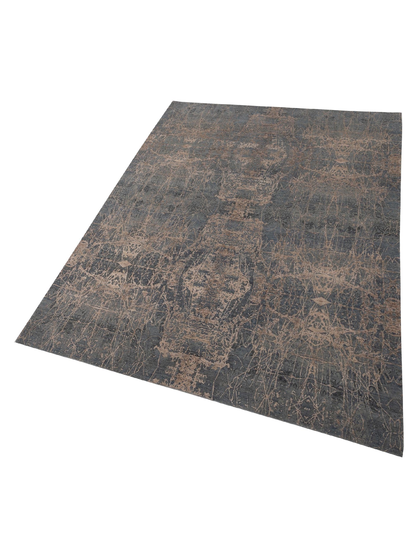 Dazzling 142715 Blue 9.9x13.9 Hand Knotted Rug