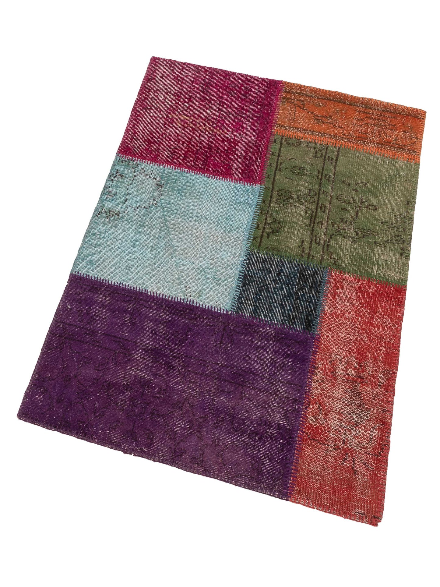 Turkish Vestige Patchwork 131112 Multi 3.4x4.11 Hand Knotted Rug