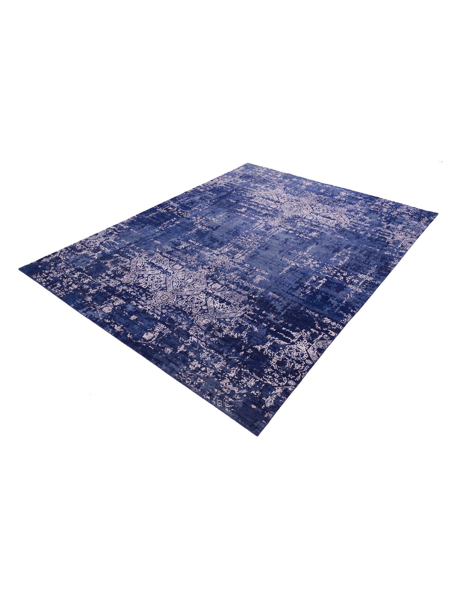 Tibetino 142735 Blue Blue 9x11.11 Hand Knotted Rug