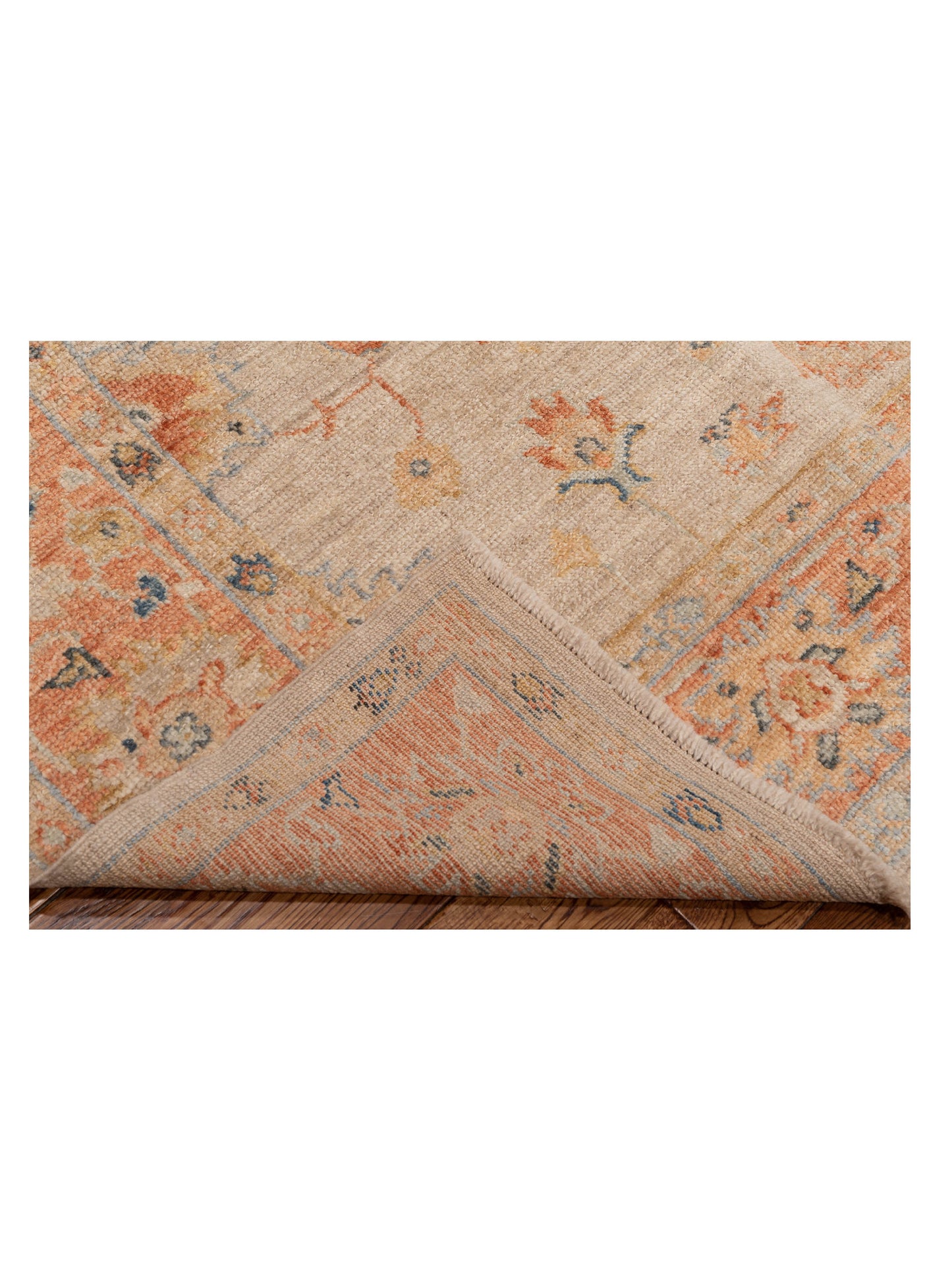 Angora Oushak 149523 Ivory Rust 6.2x13.4 Hand Knotted Rug
