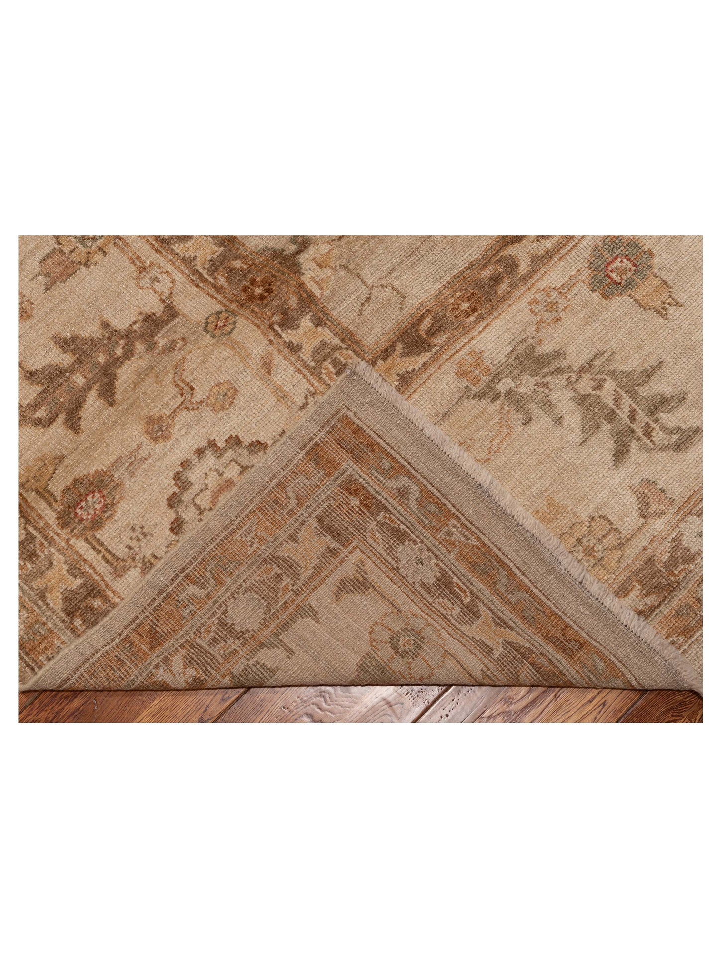 Angora Oushak 107578 Silver Ivory 13.8x18.2 Hand Knotted Rug