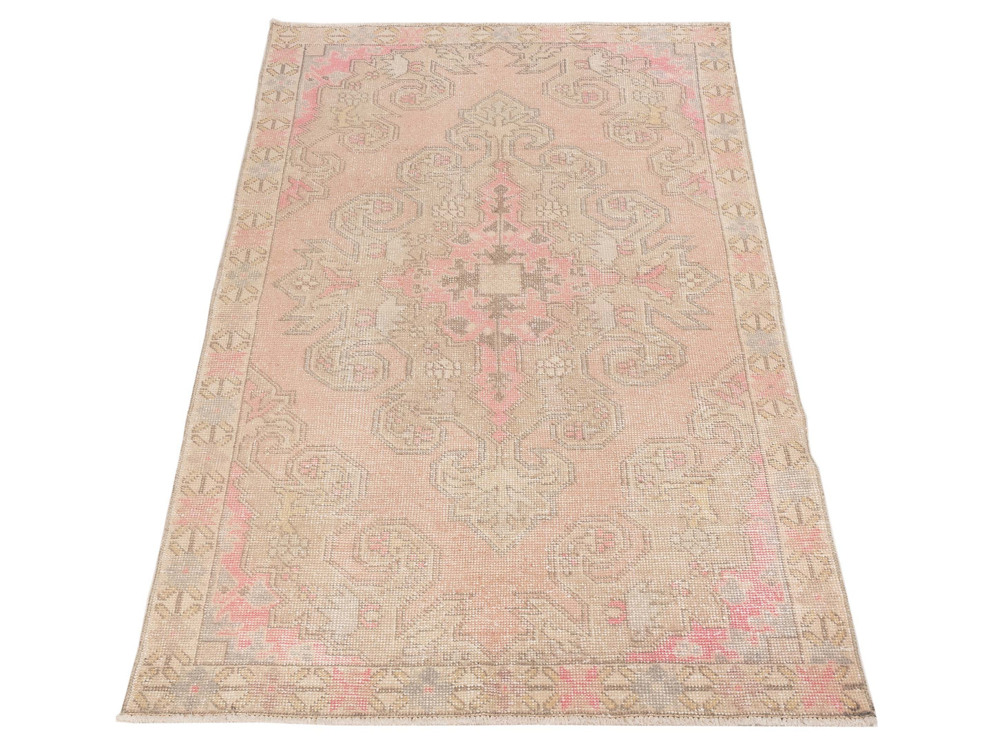 Old Anatolian 149874 Pink 4.4x7.5 Hand Knotted Rug