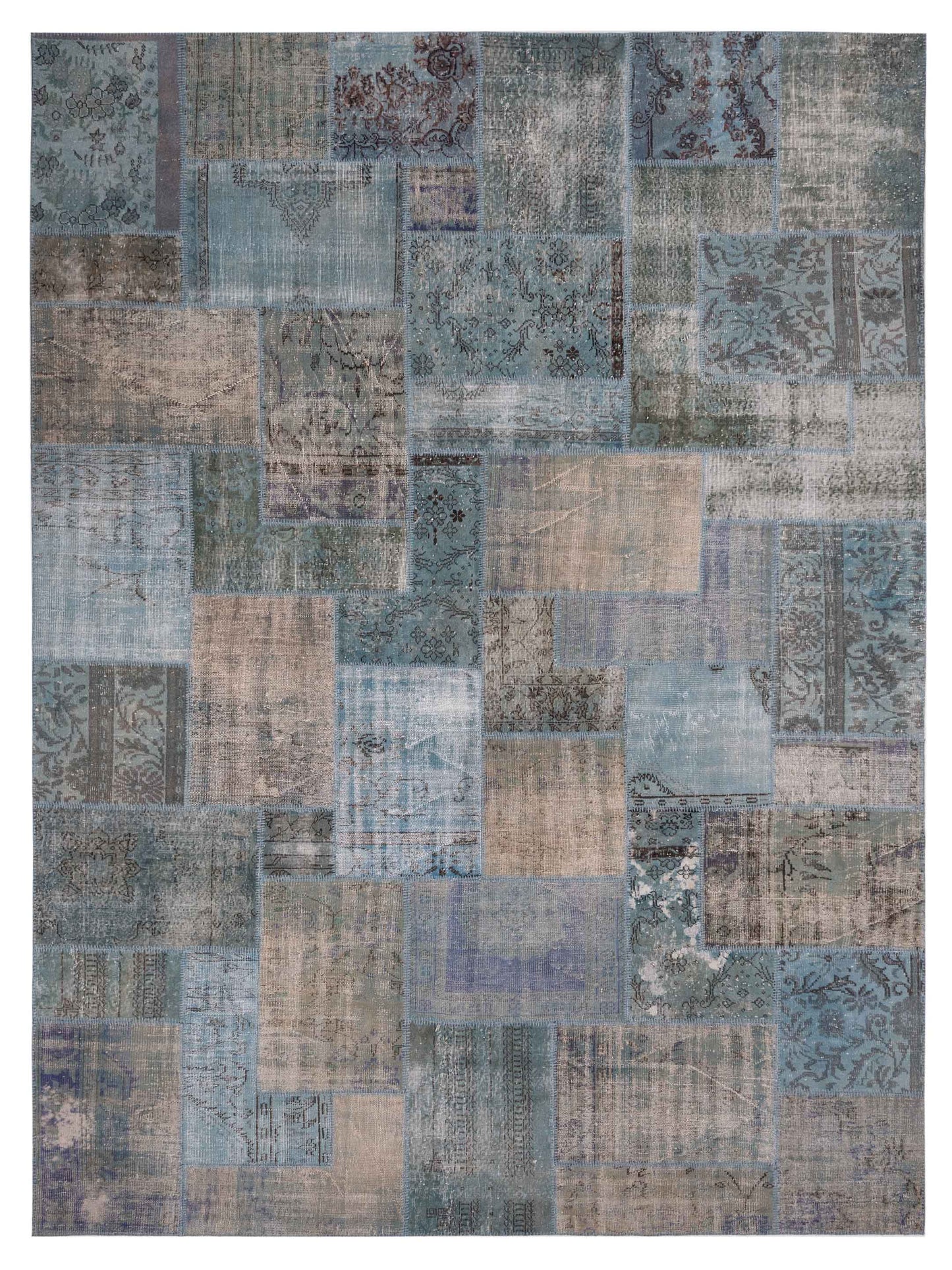 Pasha Turkish Vestige Patchwork  Blue  Contemporary