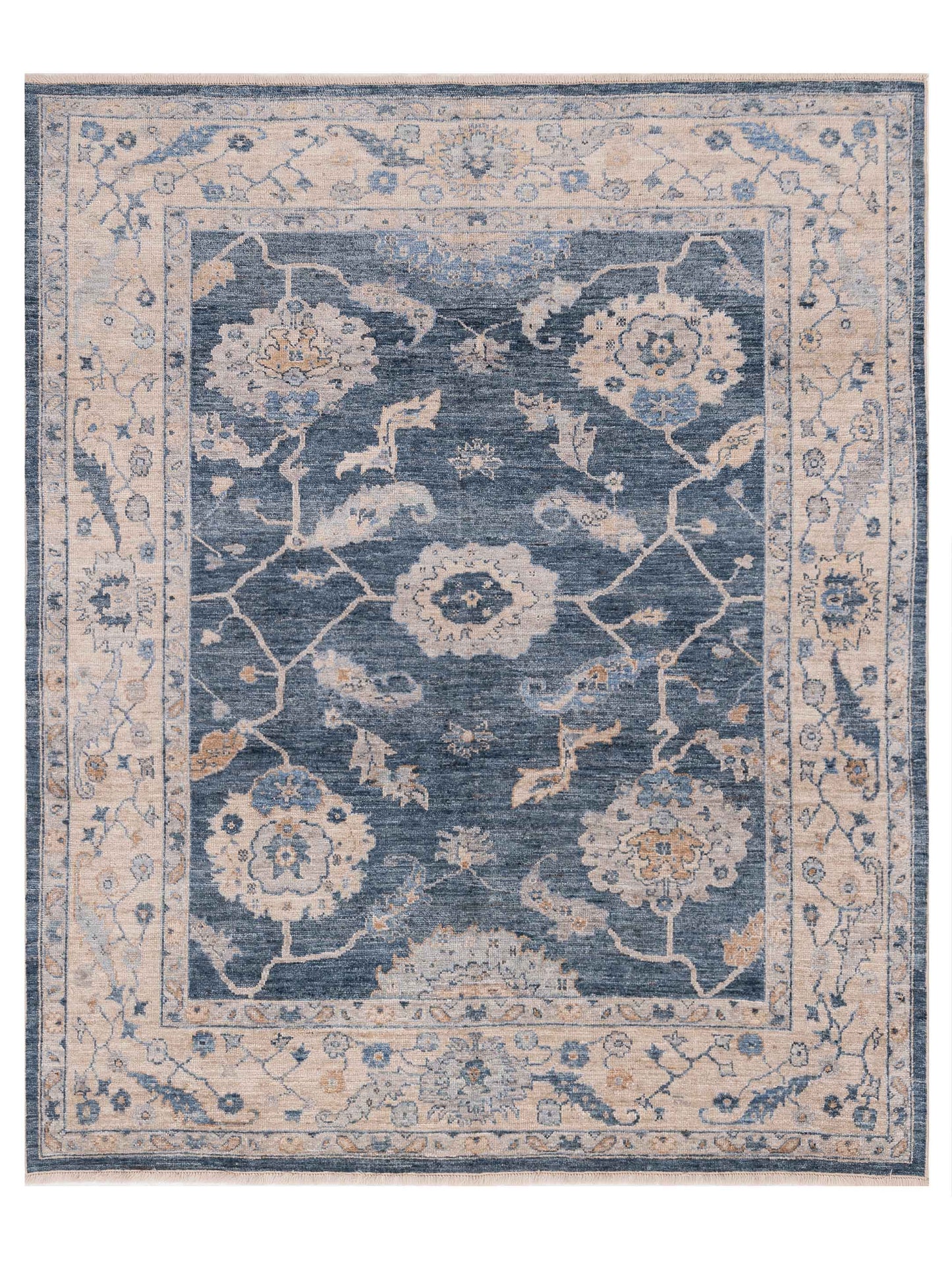 Anadol Angora Oushak  Blue Ivory Traditional
