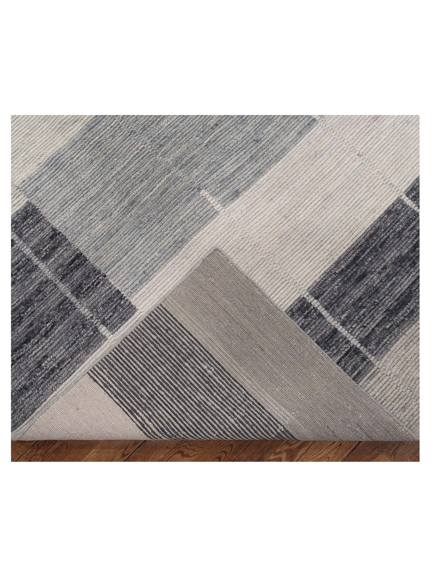 Aurore 154847 Gray Blue 9x12 Hand Knotted Rug