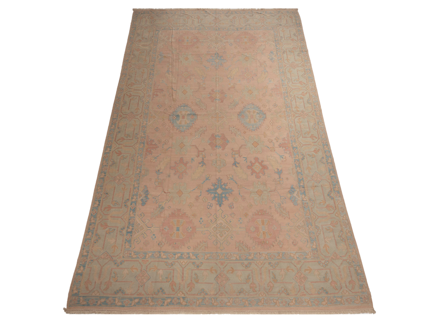 Transilvanian Kilim 66478 Pink Green 11.4x15.8 Hand Woven Rug
