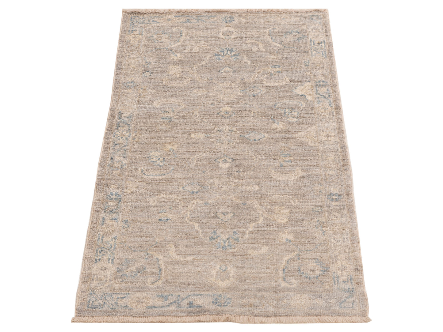 Angora Oushak 152639 Gray Gray 2.8x6.1 Hand Knotted Rug