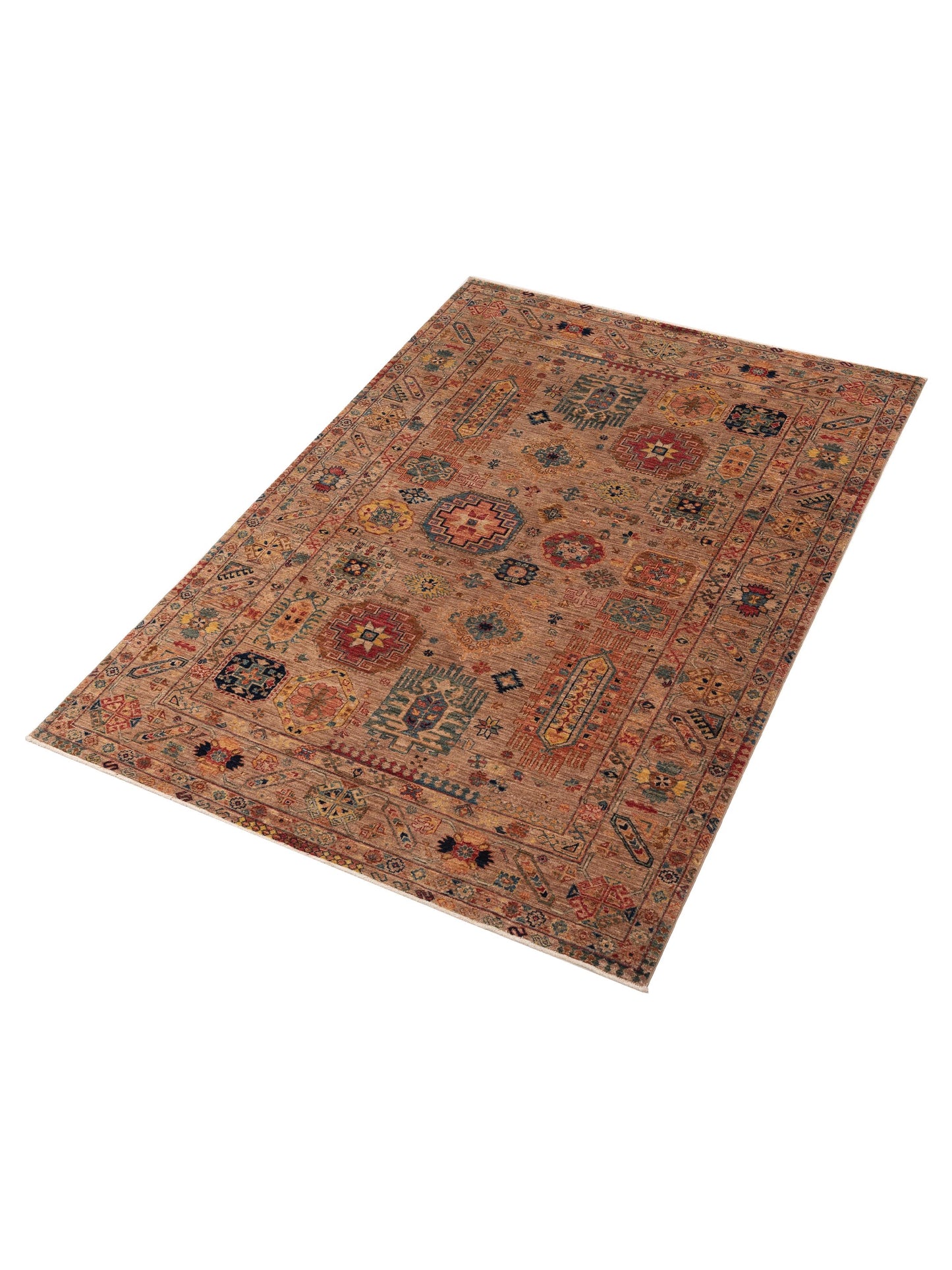 Artisan Kars 152250 Brown Brown 5.5x7.9 Hand Knotted Rug