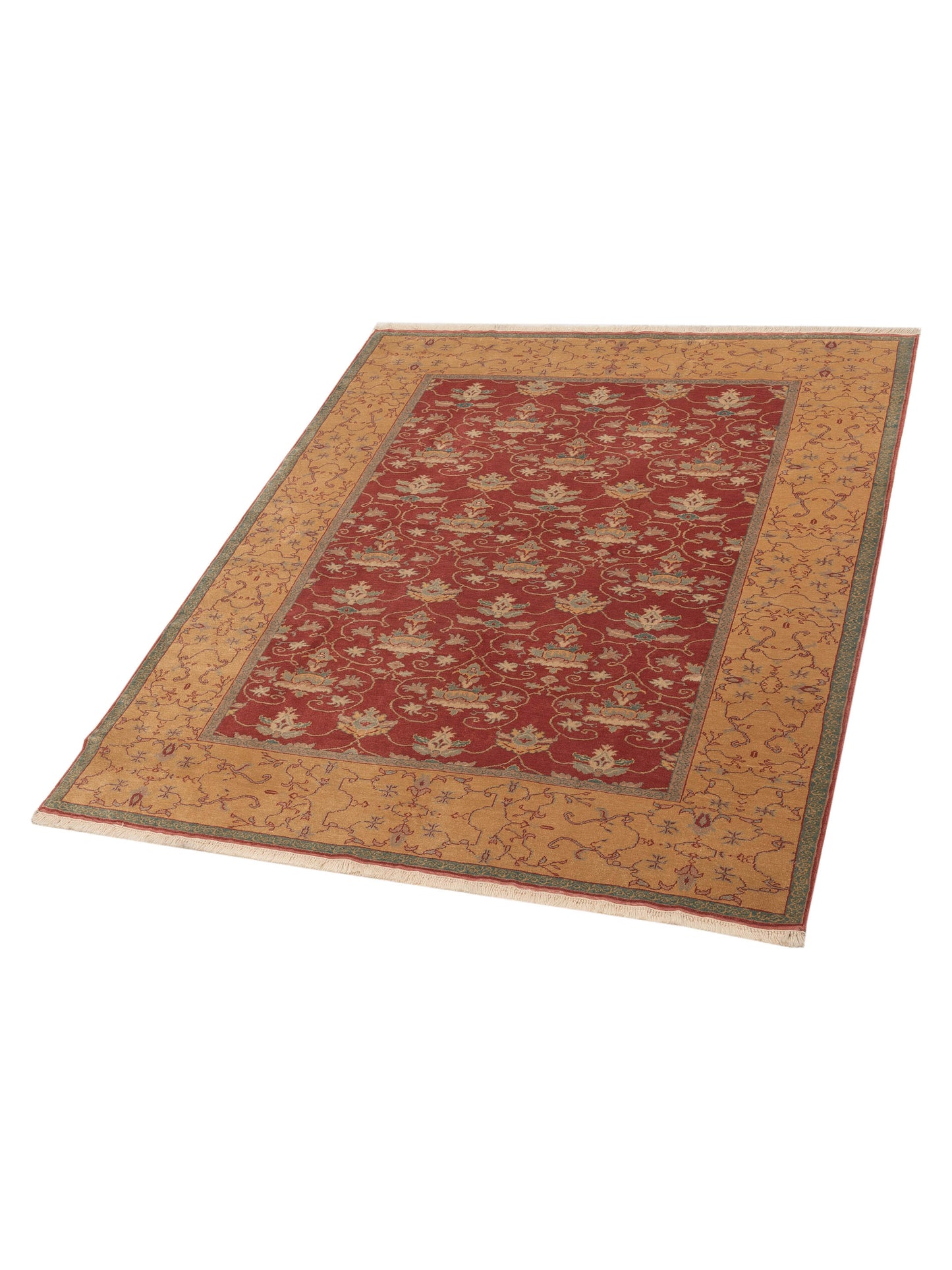 Antique Loom 117145 Rust Gold 6.10x8.1 Hand Knotted Rug