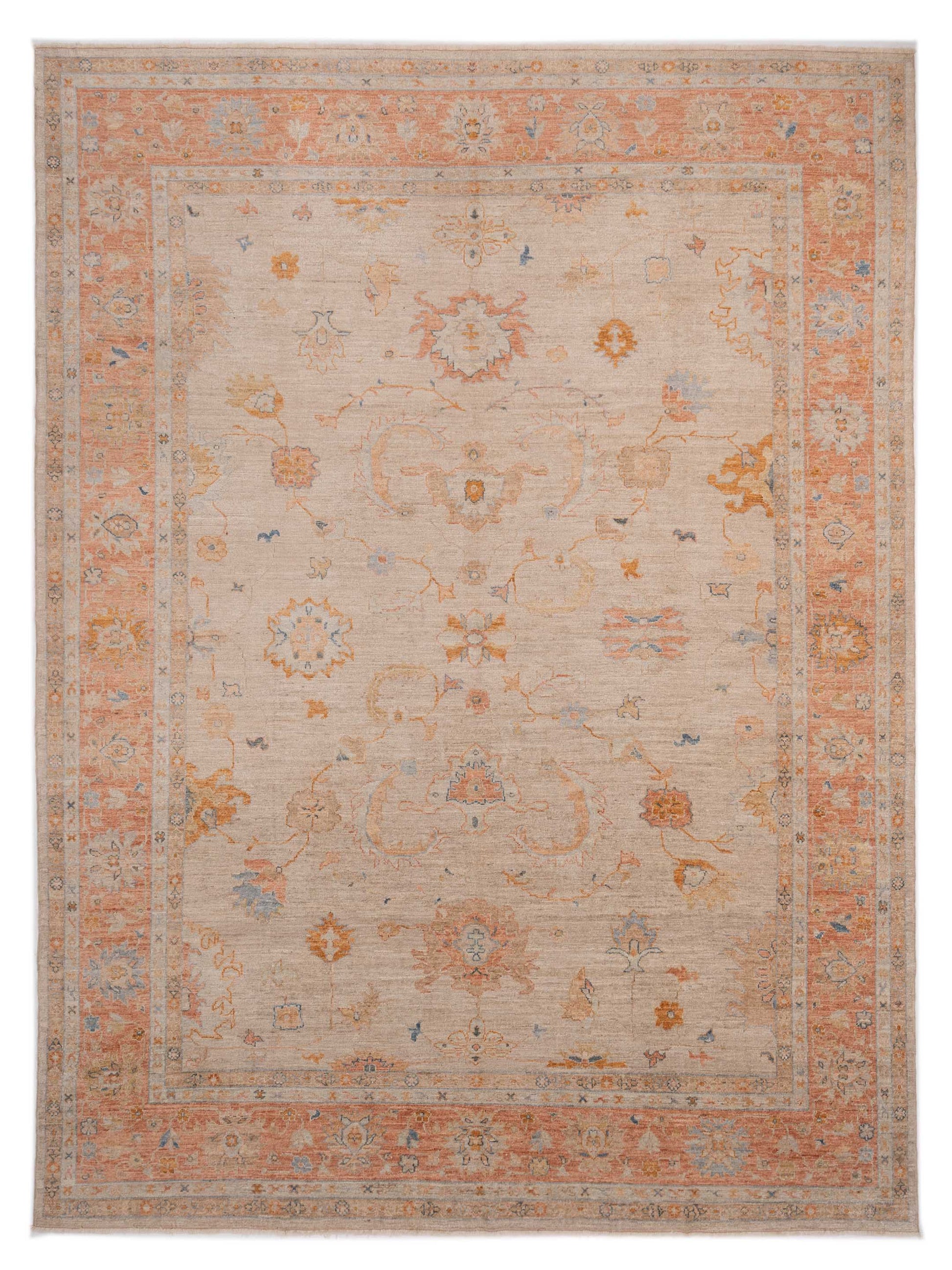 Anadol Angora Oushak  Ivory Rust Traditional