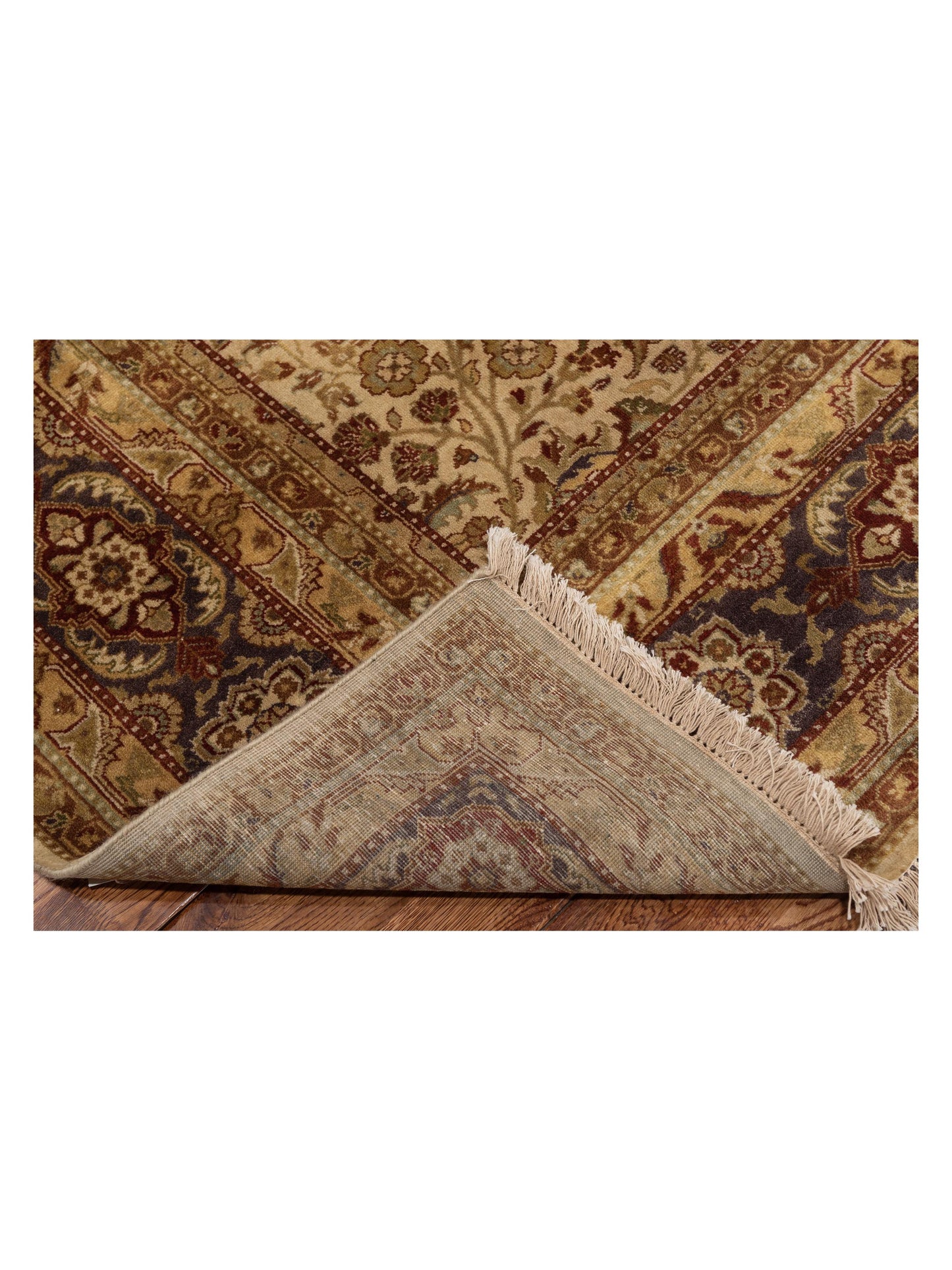 Sivas 85851 Beige Purple 8x9.11 Hand Knotted Rug