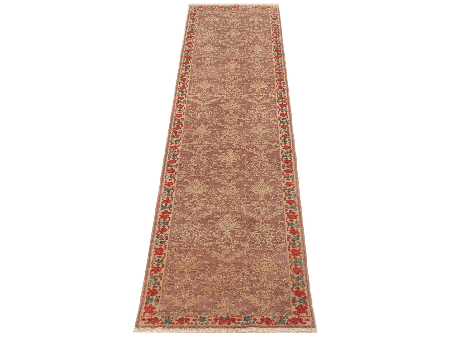 Antique Loom 107978 Purple Beige 2.6x9.11 Hand Knotted Rug
