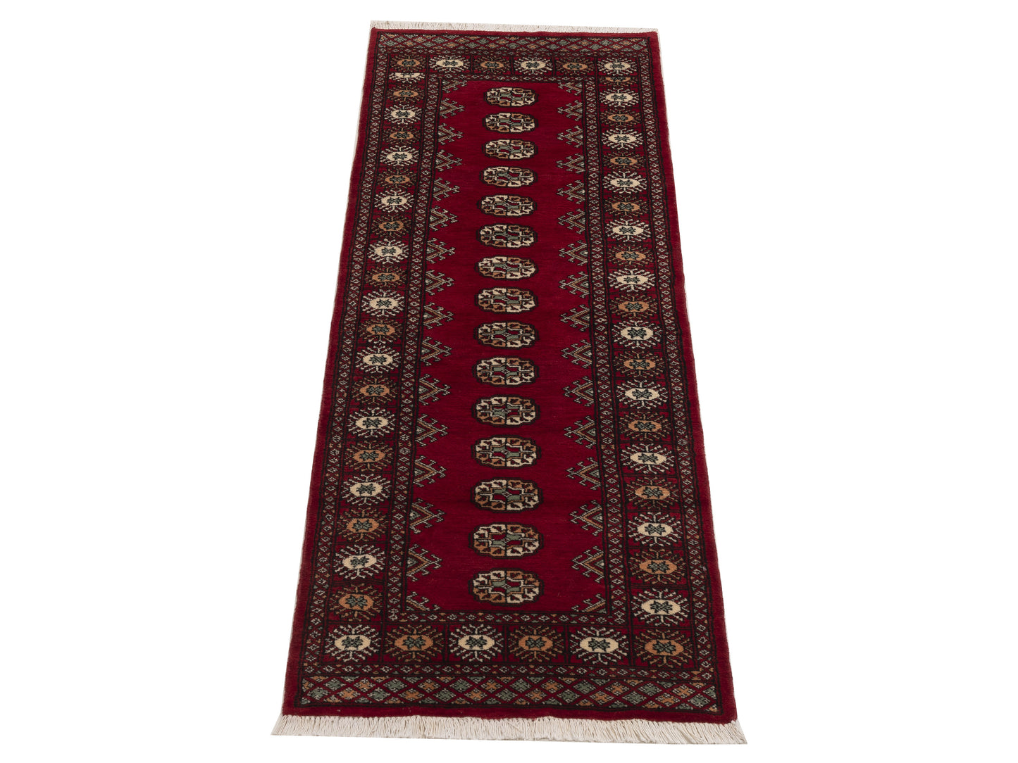Bokhara 153411 Red Red 2.6x8 Hand Knotted Rug