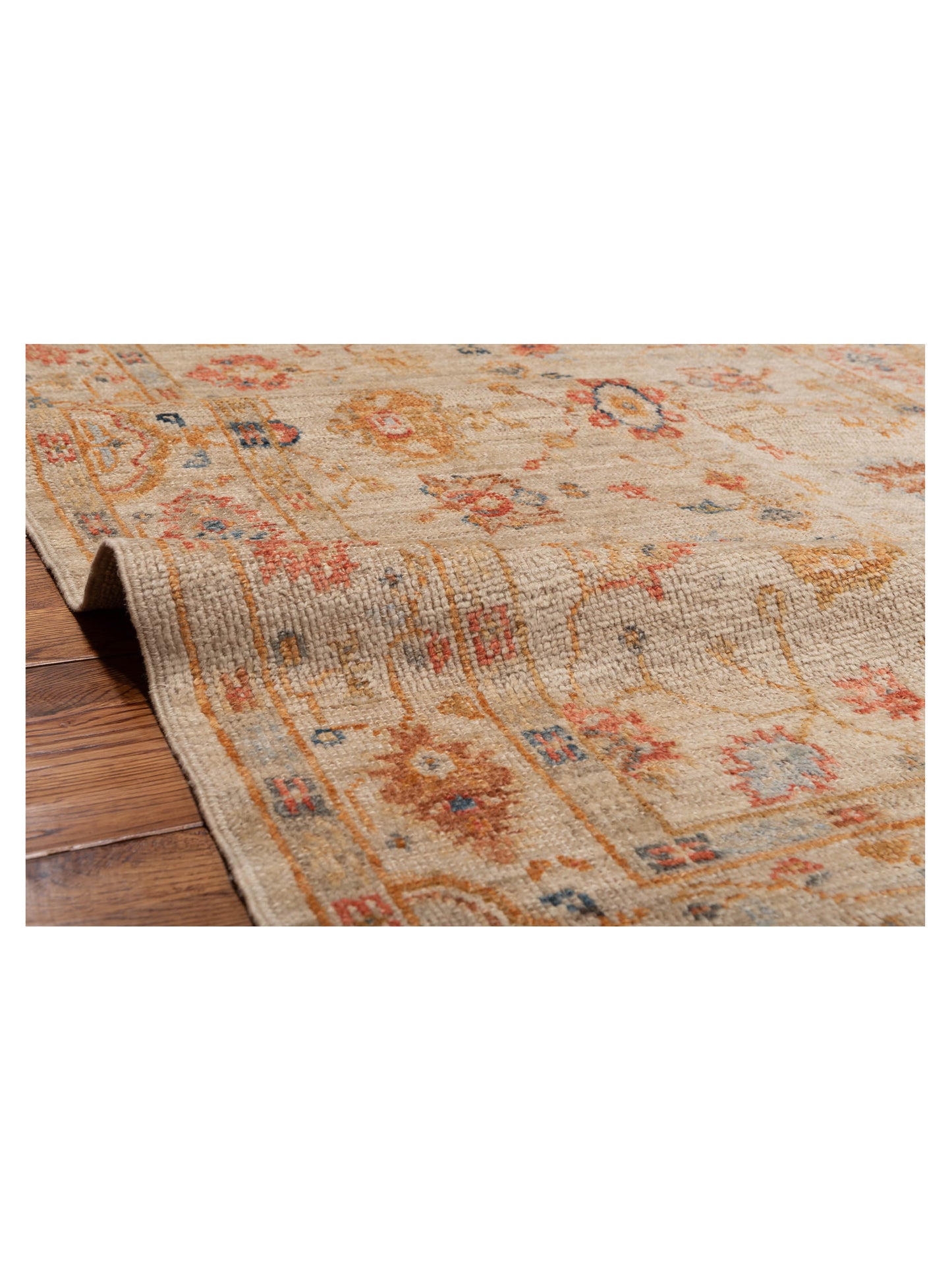 Angora Oushak 147999 Ivory Ivory 4.1x6.1 Hand Knotted Rug