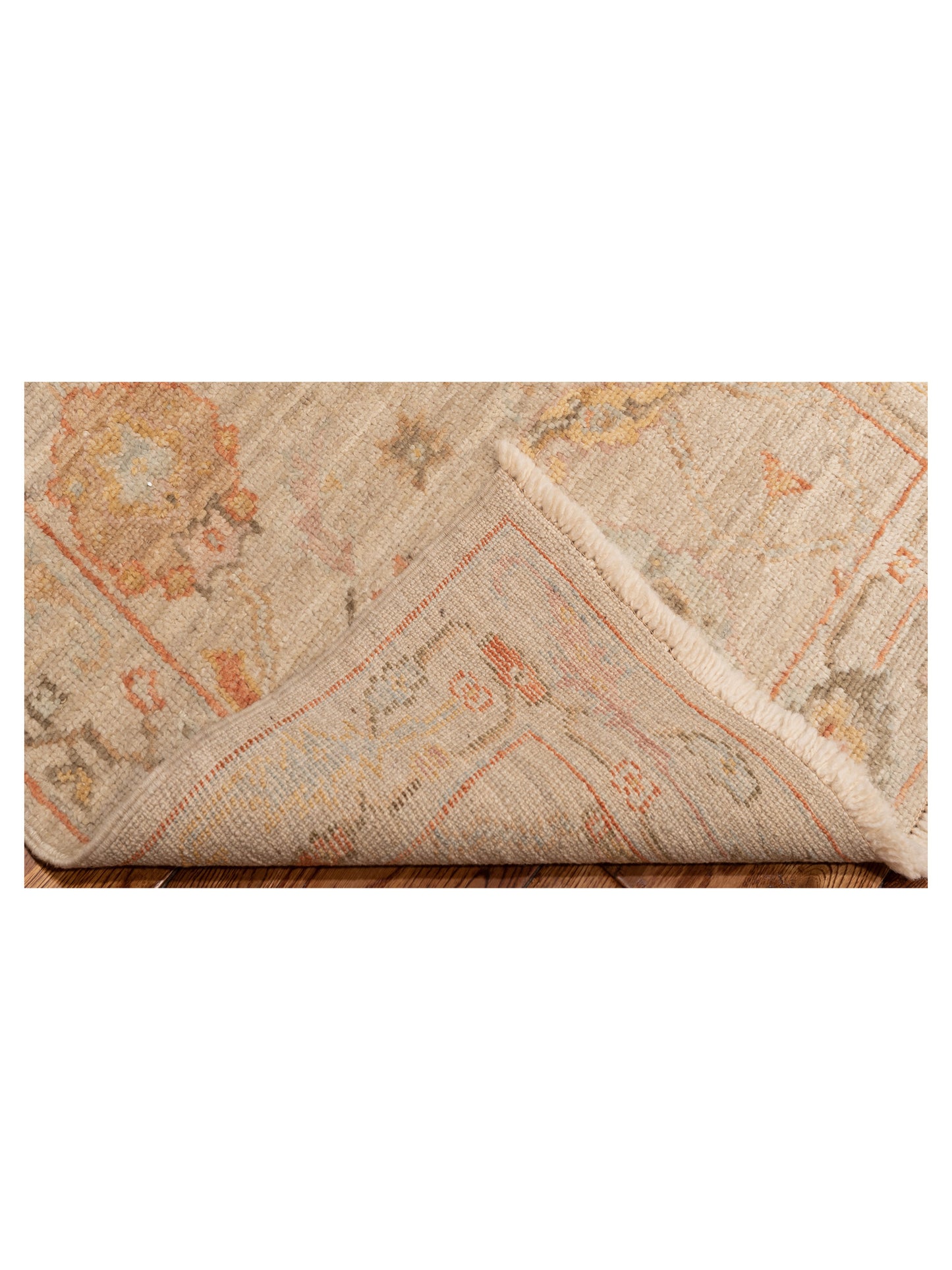 Angora Oushak 147981 Ivory Ivory 2.8x11.4 Hand Knotted Rug