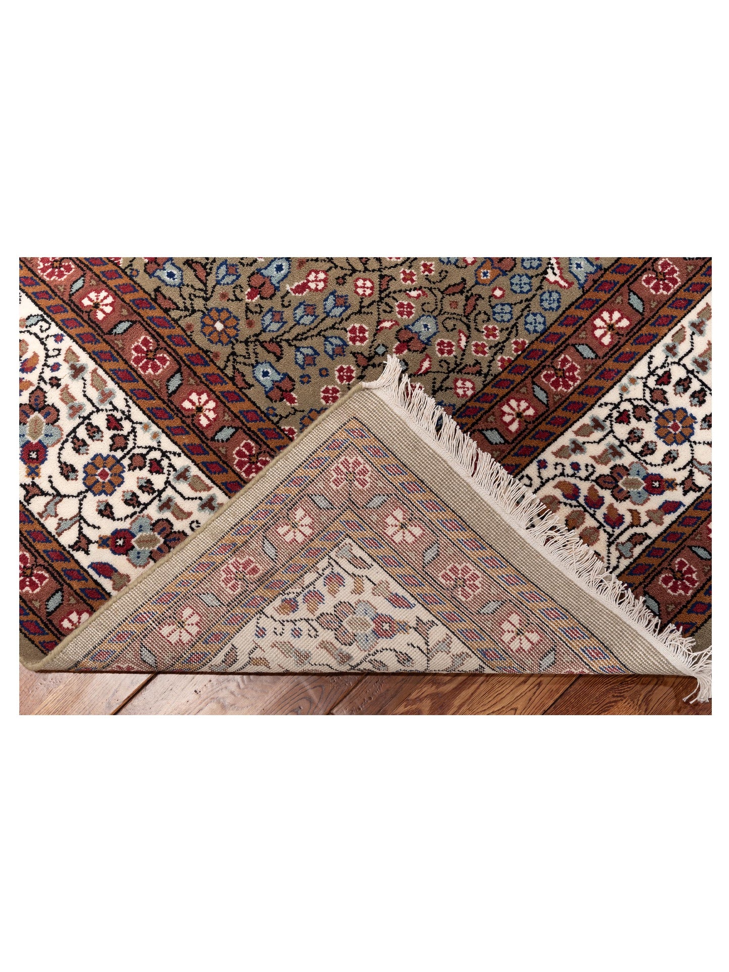 Kayseri 153011 Green Ivory 9x12.1 Hand Knotted Rug