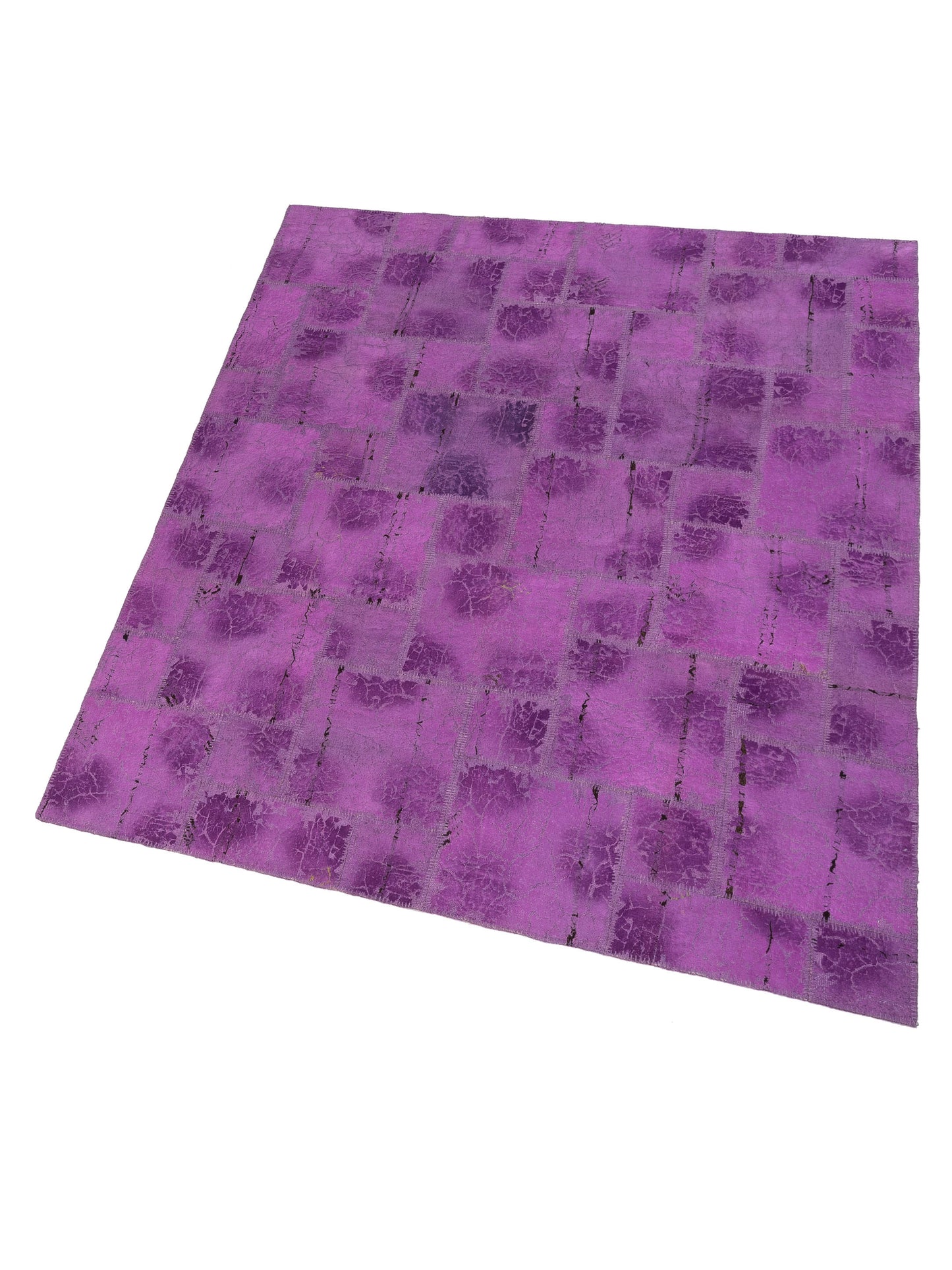 Turkish Vestige Patchwork 142790 Plum 8.3x9.9 Hand Knotted Rug