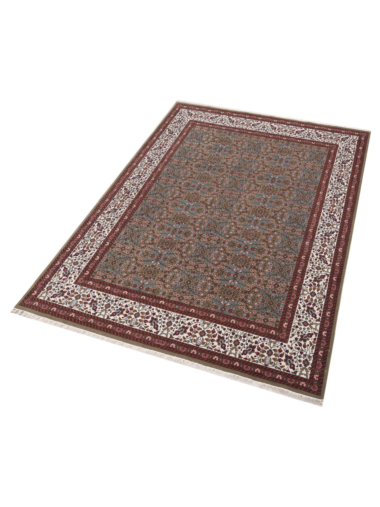 Kayseri 153003 Green Ivory 10x13.5 Hand Knotted Rug
