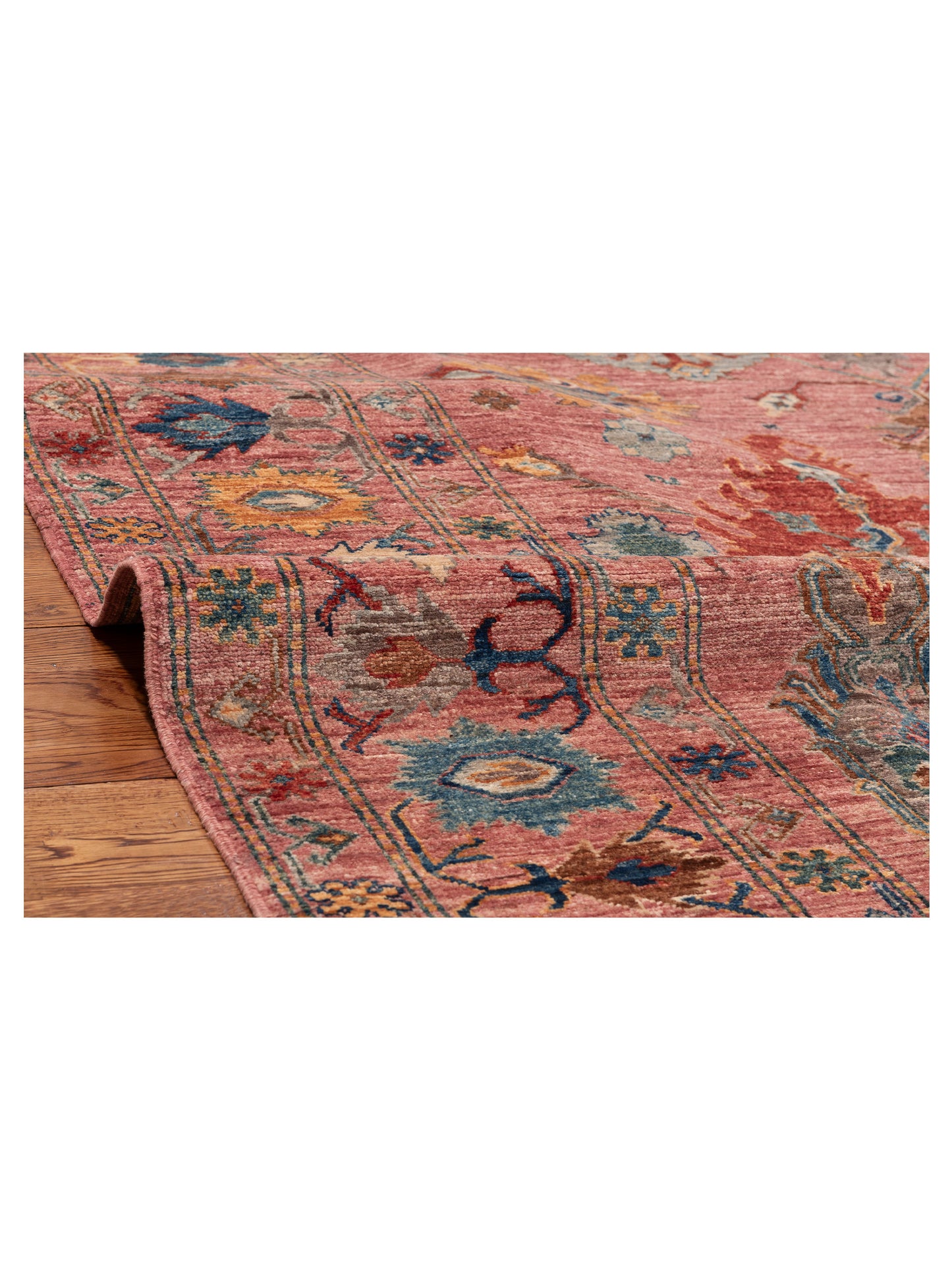 Artisan Kazak 152833 Pink Pink 6.8x9.11 Hand Knotted Rug
