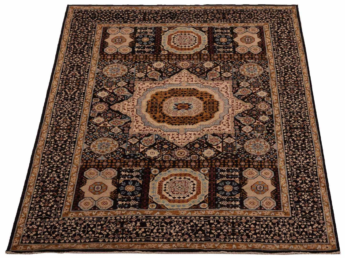 Artisan Mamluk 149965 Charcoal Charcoal 8.2x10 Hand Knotted Rug