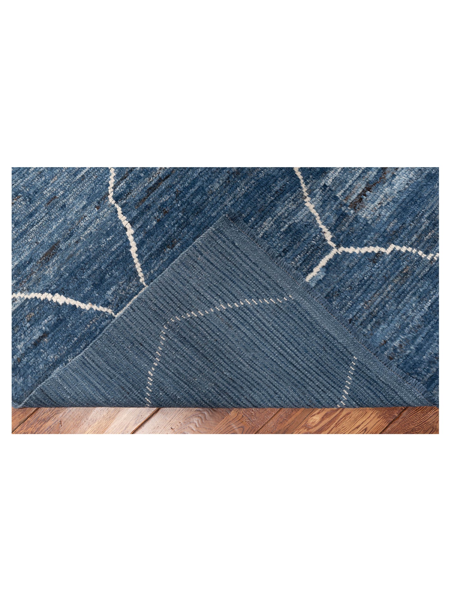Berber Efes Indigo Ivory 9.2x11.3 Hand Knotted Rug