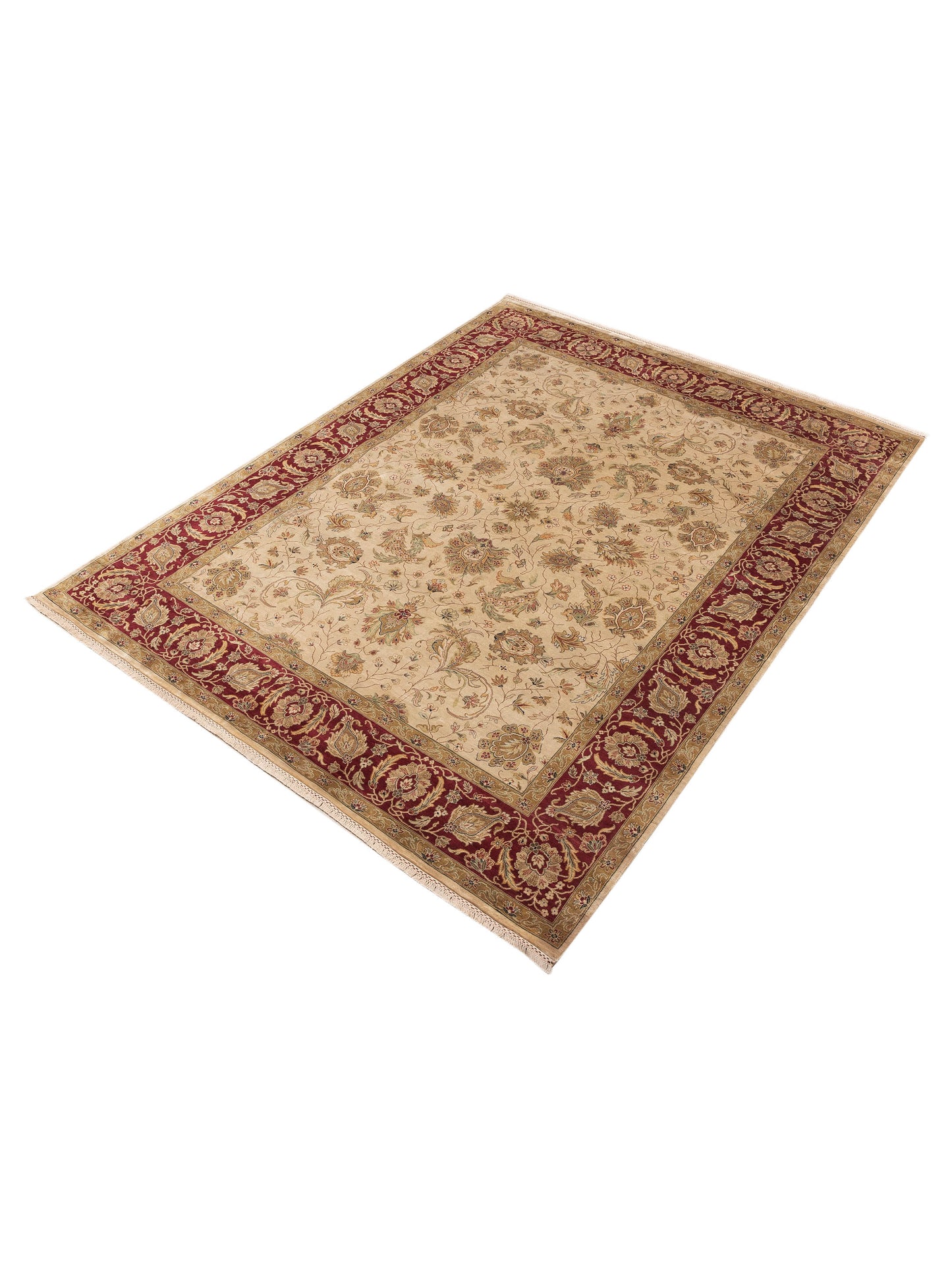 Imperial Silk 153486 Ivory Ivory 8x10 Hand Knotted Rug