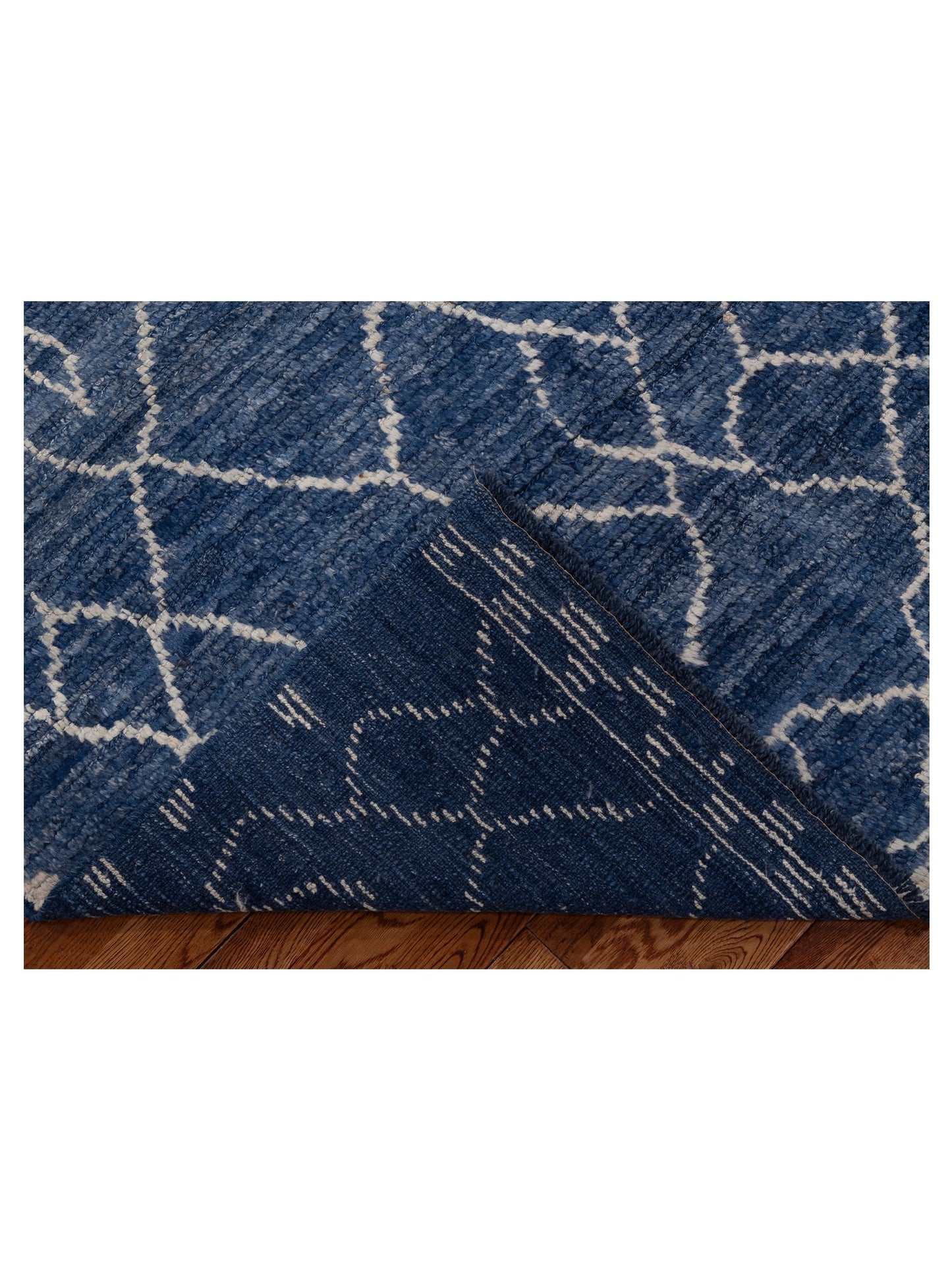 Berber Aspendos Blue Blue 5.10x7.11 Hand Knotted Rug